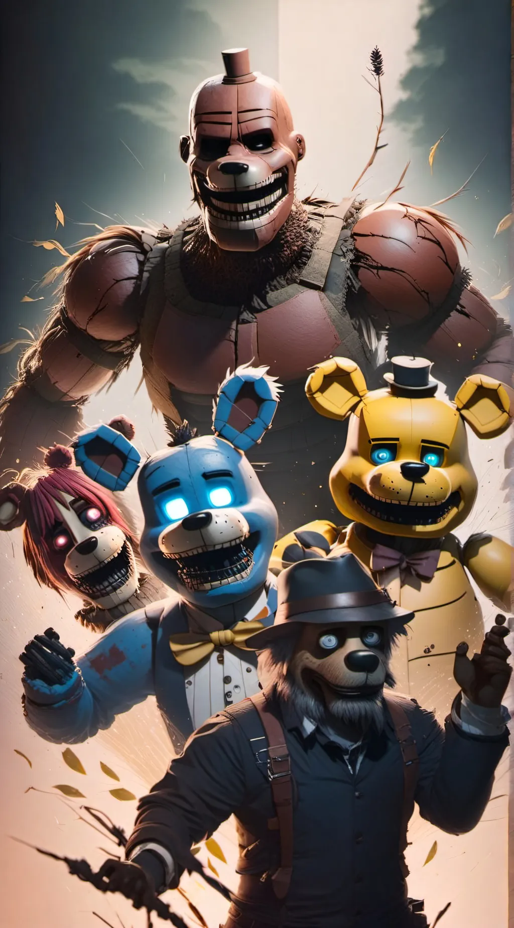 ai character: FNAF 2 background