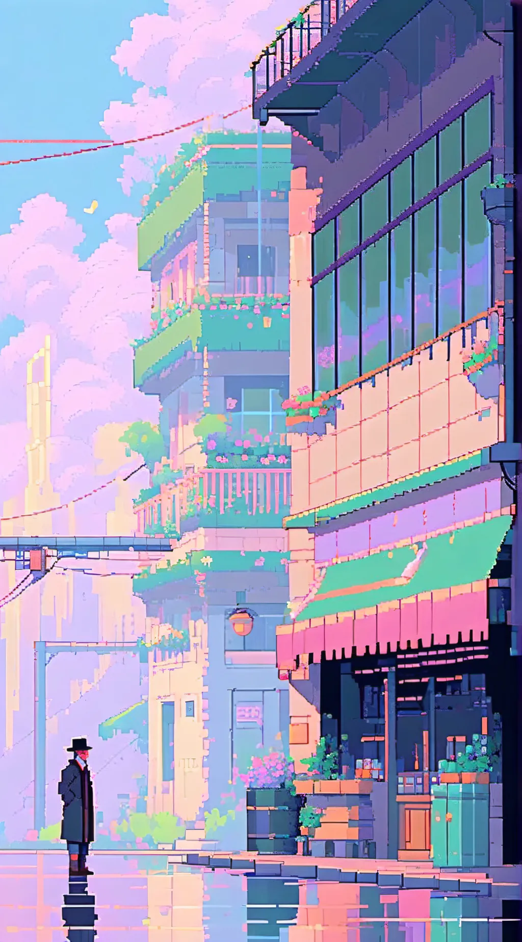 ai character: my hh oc voxel background