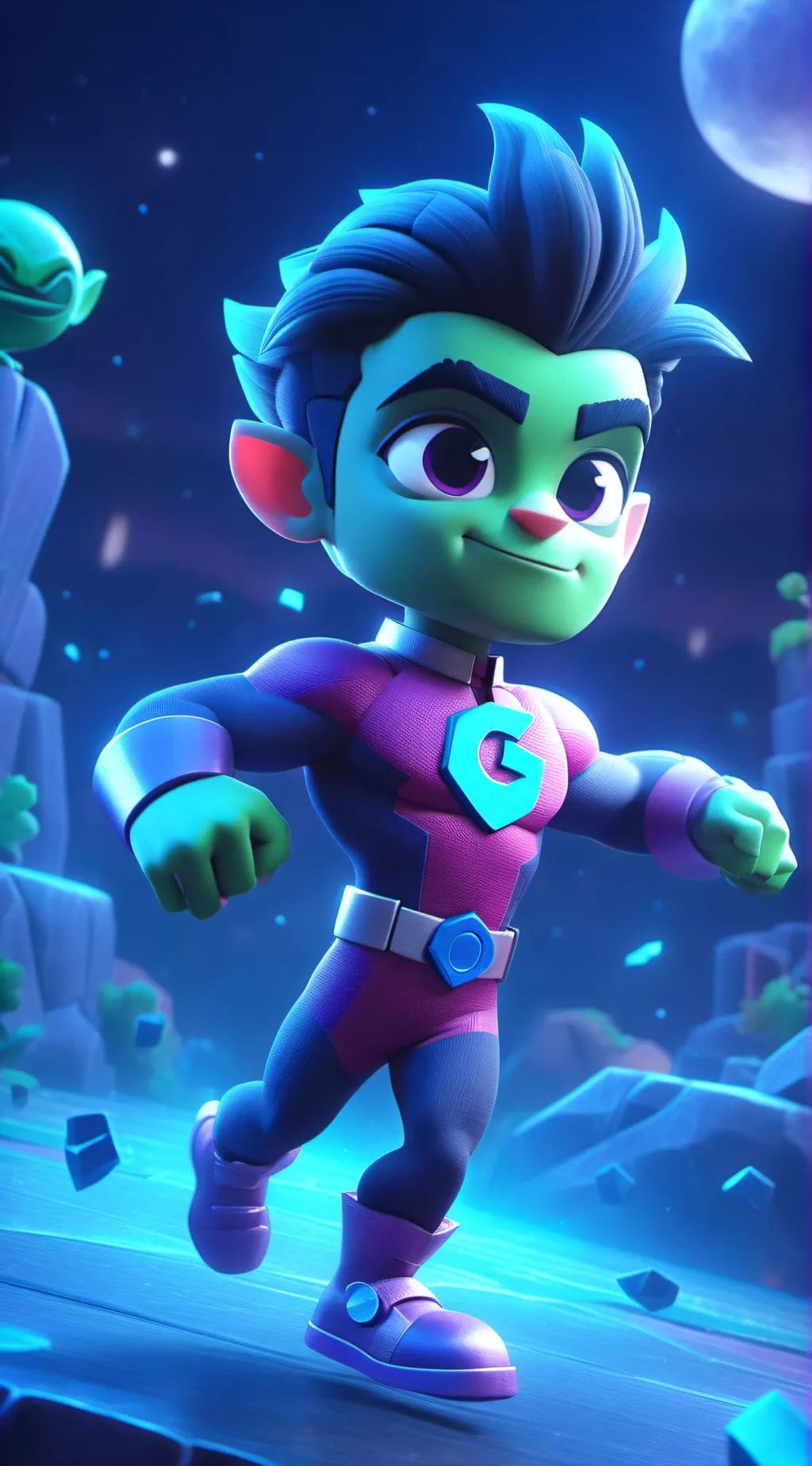 ai character: beast boy background