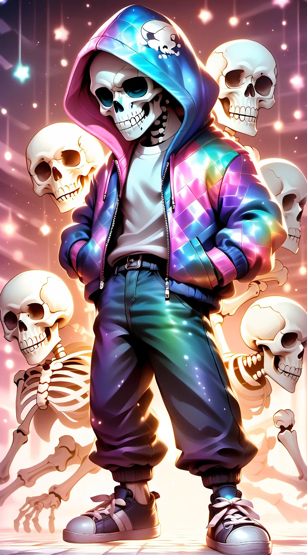 ai character: sans undertale  background