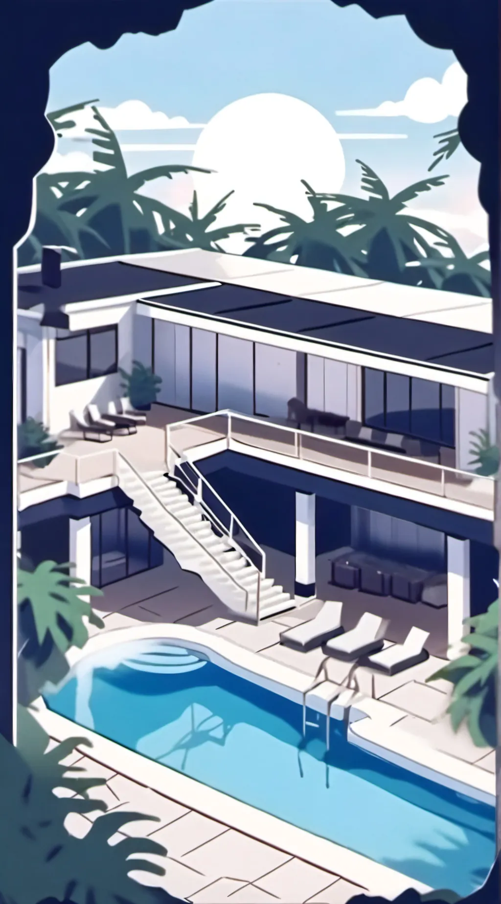 ai character: pool party pt3 background