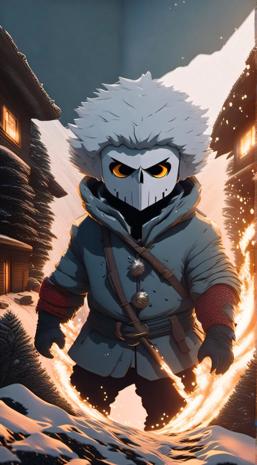 ai character: sans cross  background