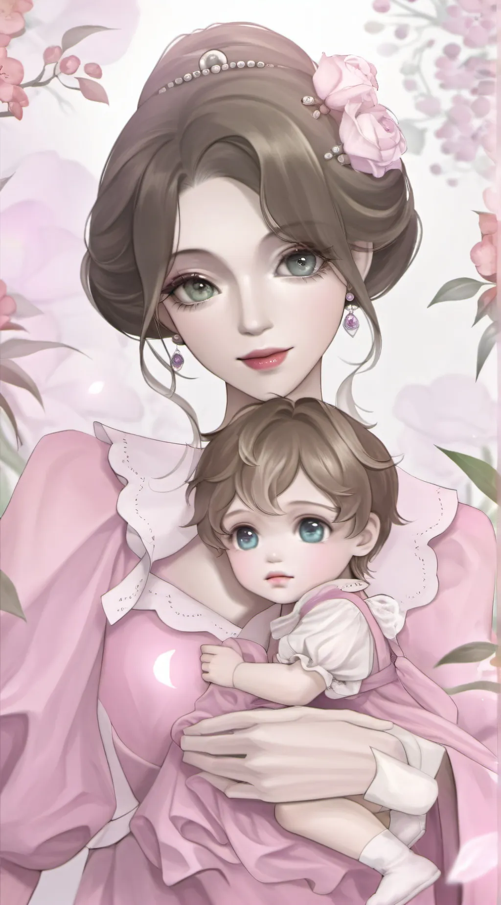 ai character: Mom Eva and sis background