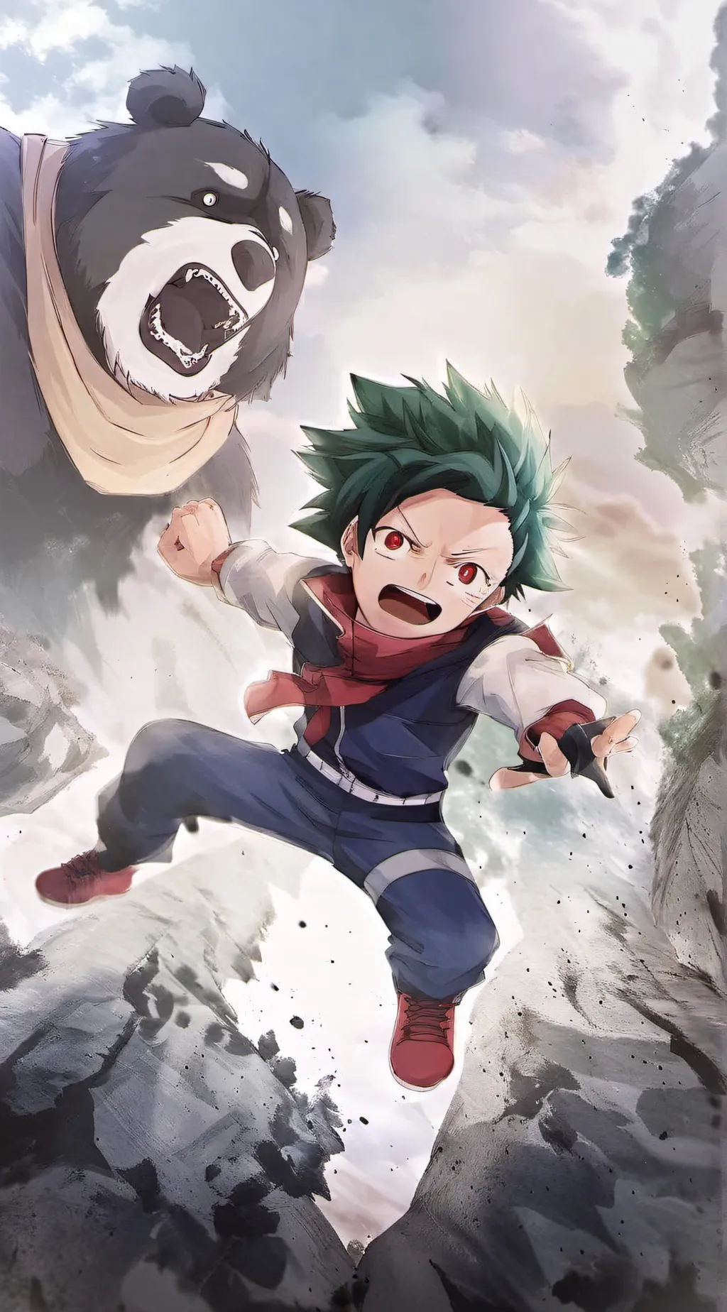 ai character: MHA FIGHT background