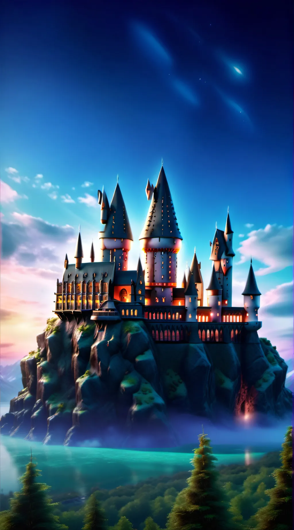 ai character: Hogwart❤️💚 background