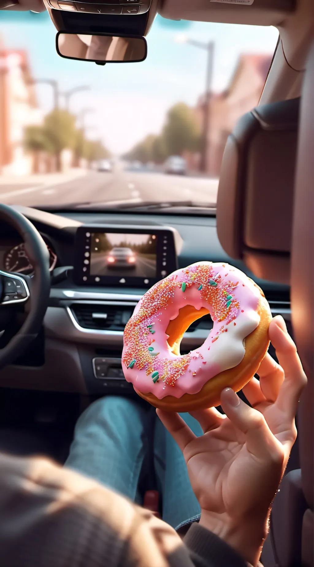 ai character: Ur donut  background