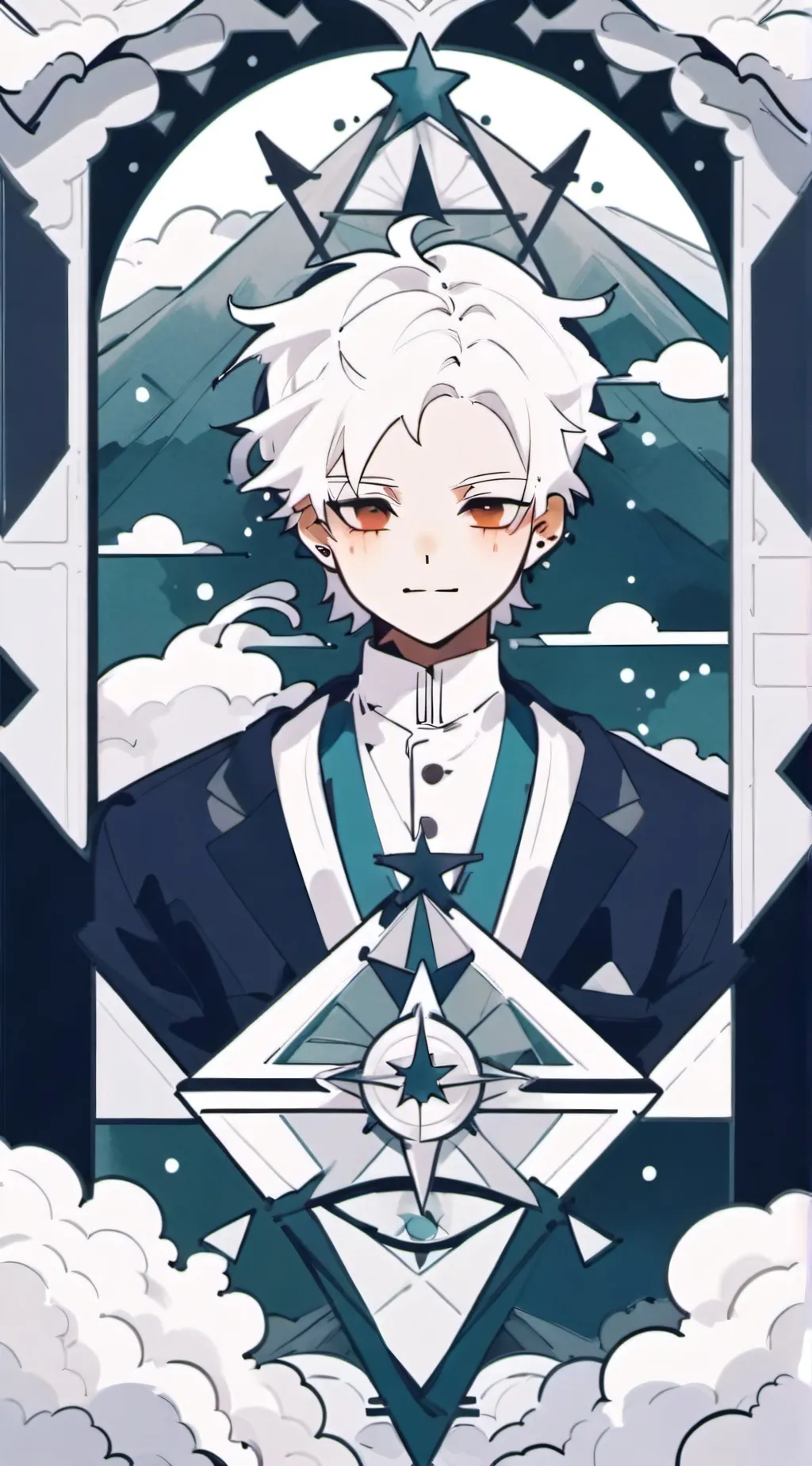 ai character: snow sans background