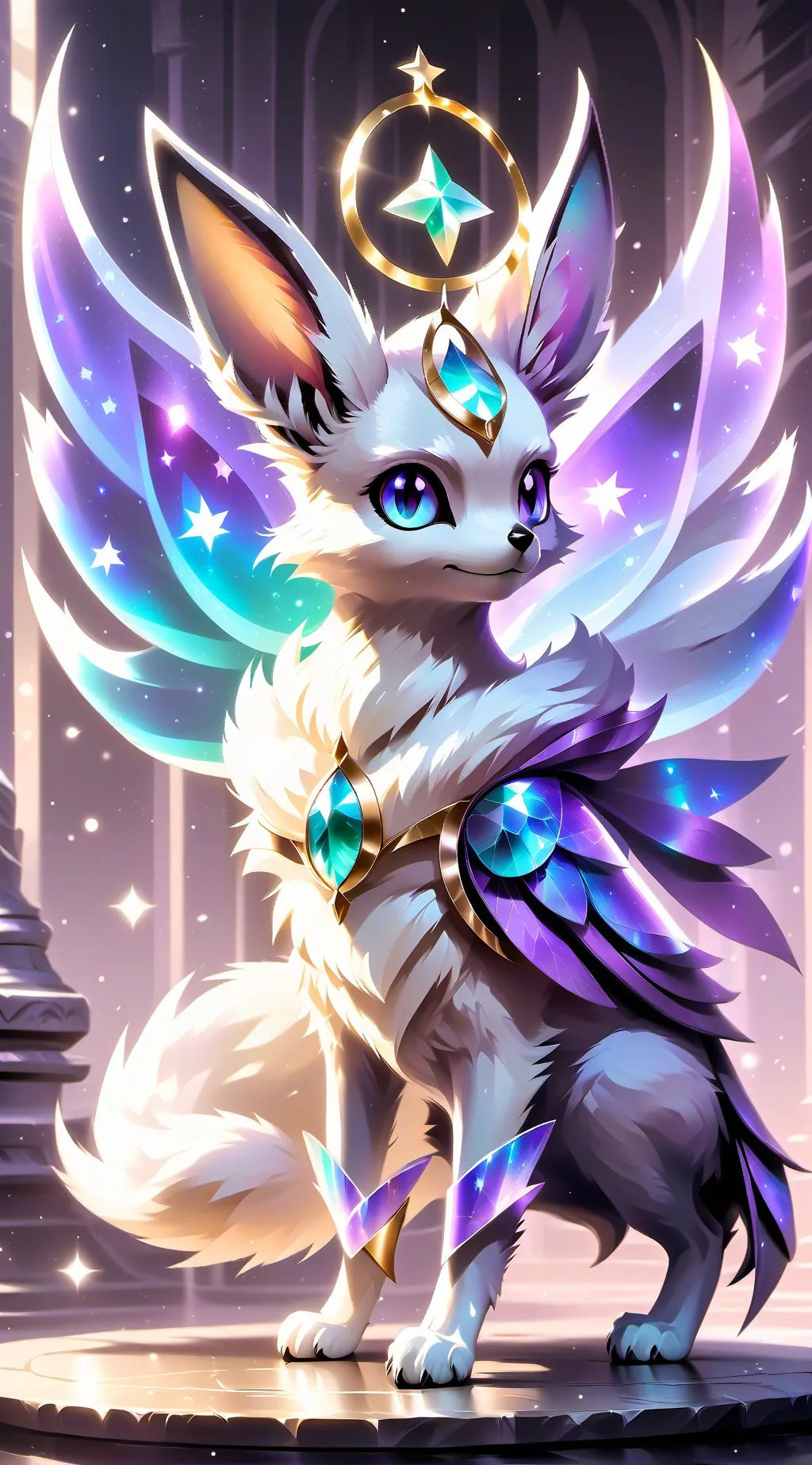 ai character: MoonEevee background