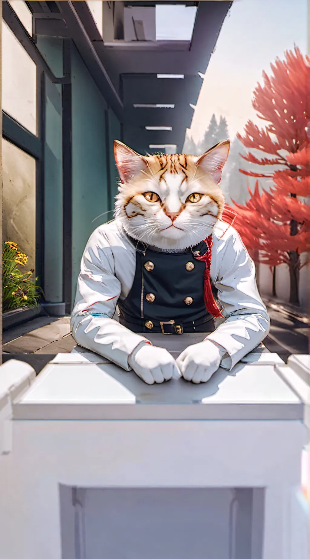 ai character: thes shit cat background