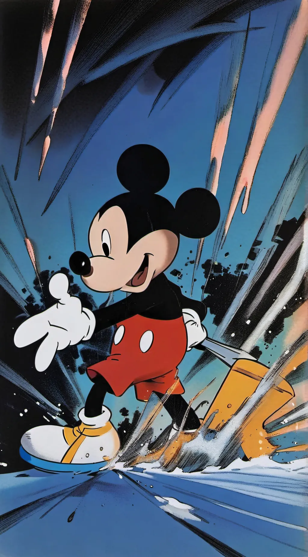 ai character: Mickey Mouse background