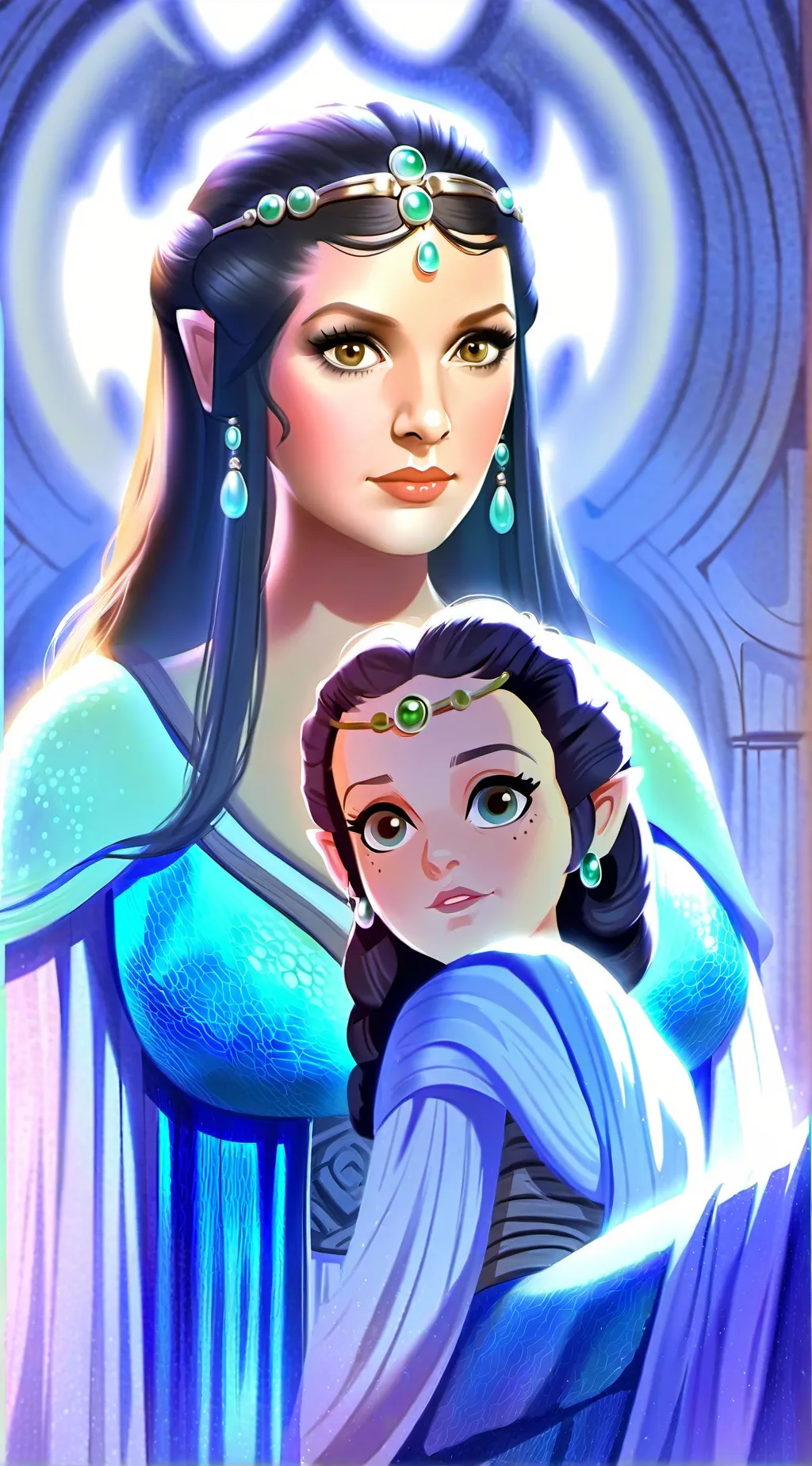 ai character: slave Leia organa  background