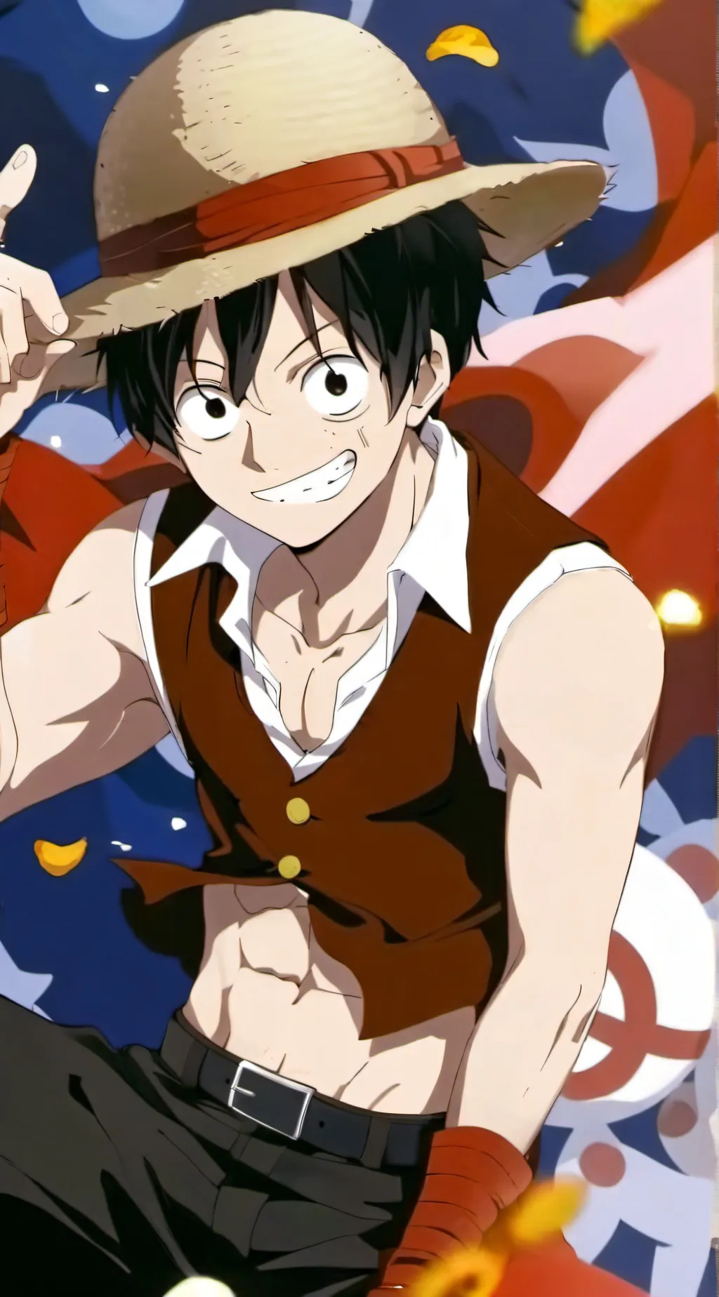ai character: Luffy  background