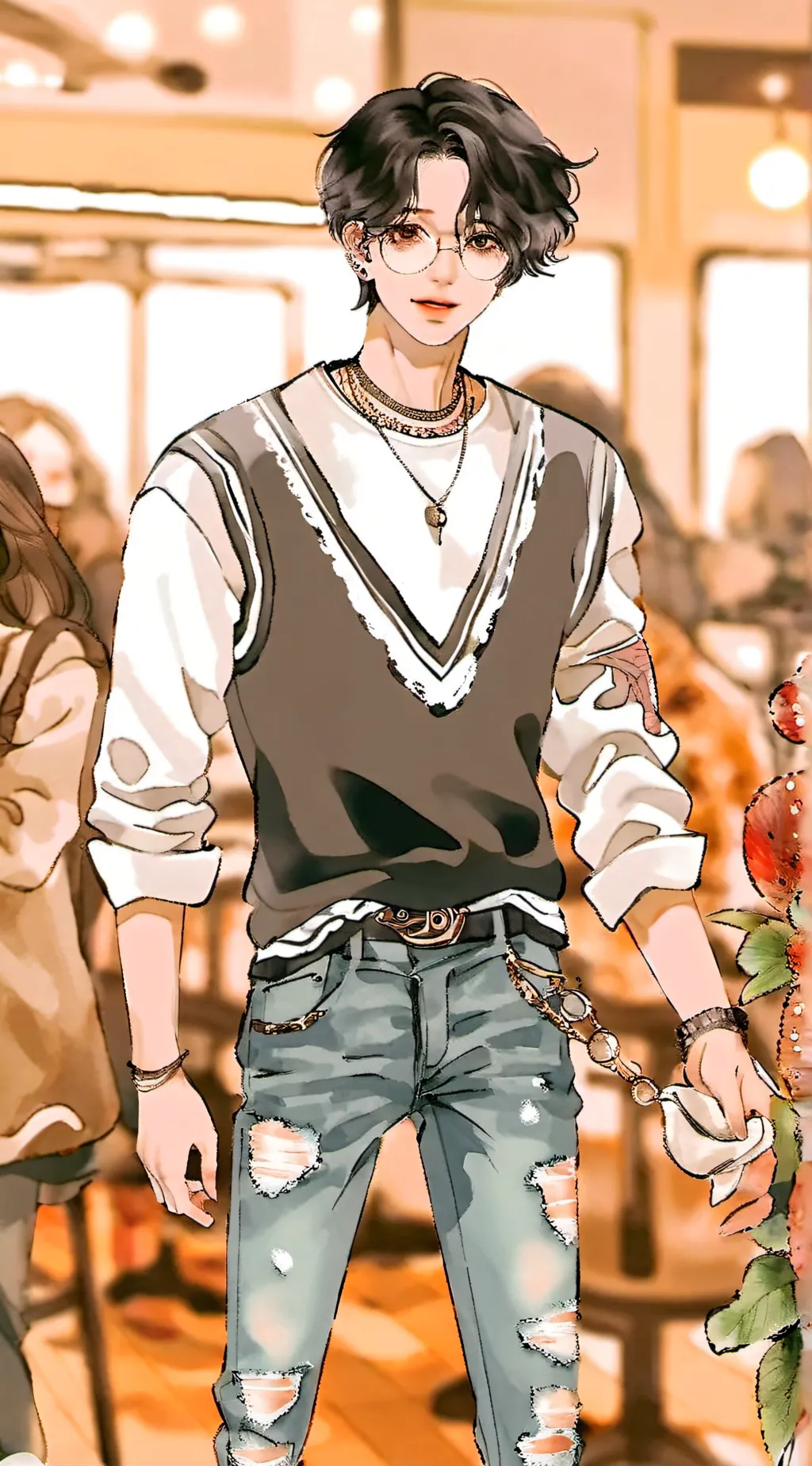 ai character: Hyunjin x Felix background