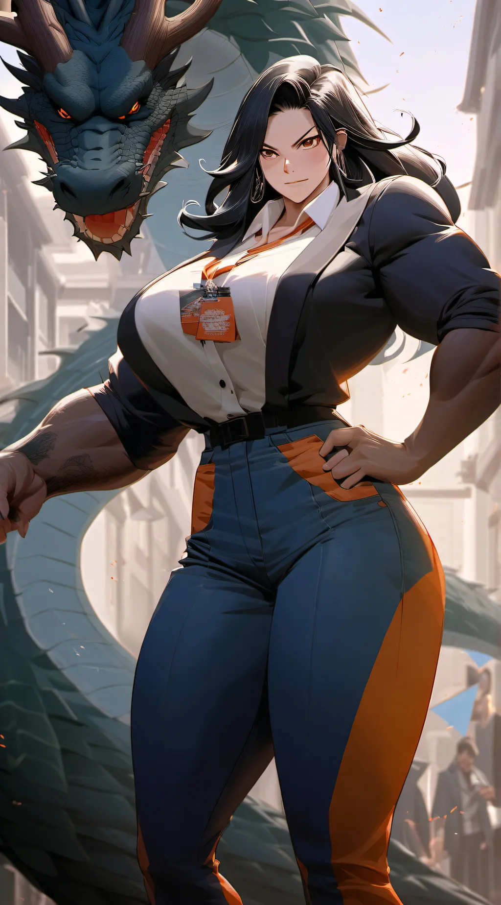 ai character: Erina tatsuma  background