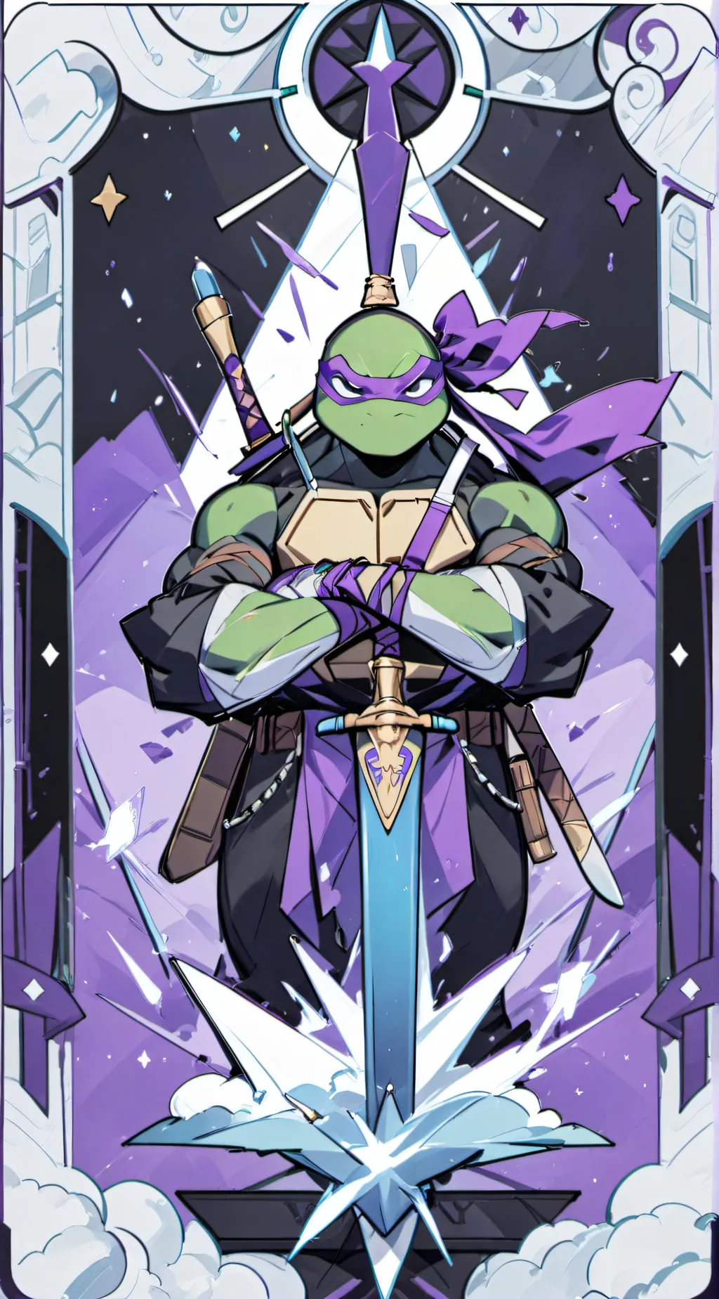 ai character: ROTTMNT!! background