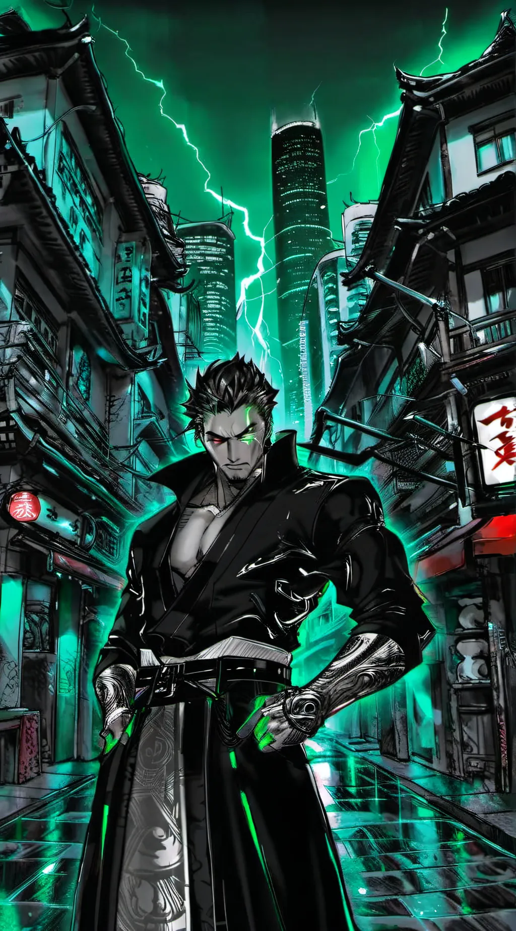 ai character: MHA vigilante  background