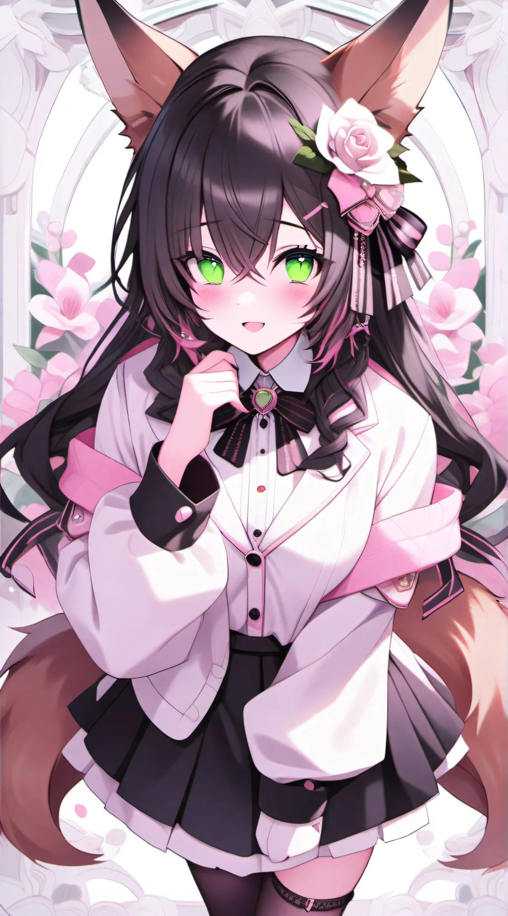 ai character: rose background