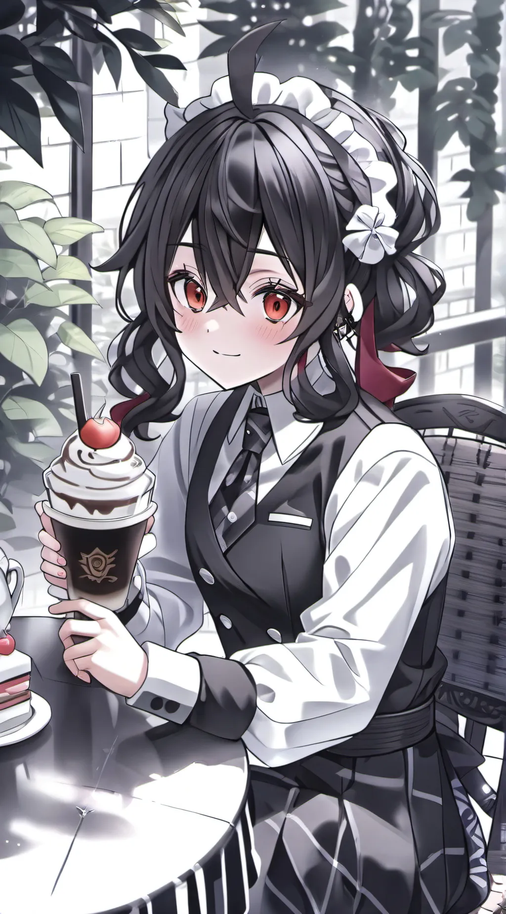 ai character: {`KNY CAFE°} background