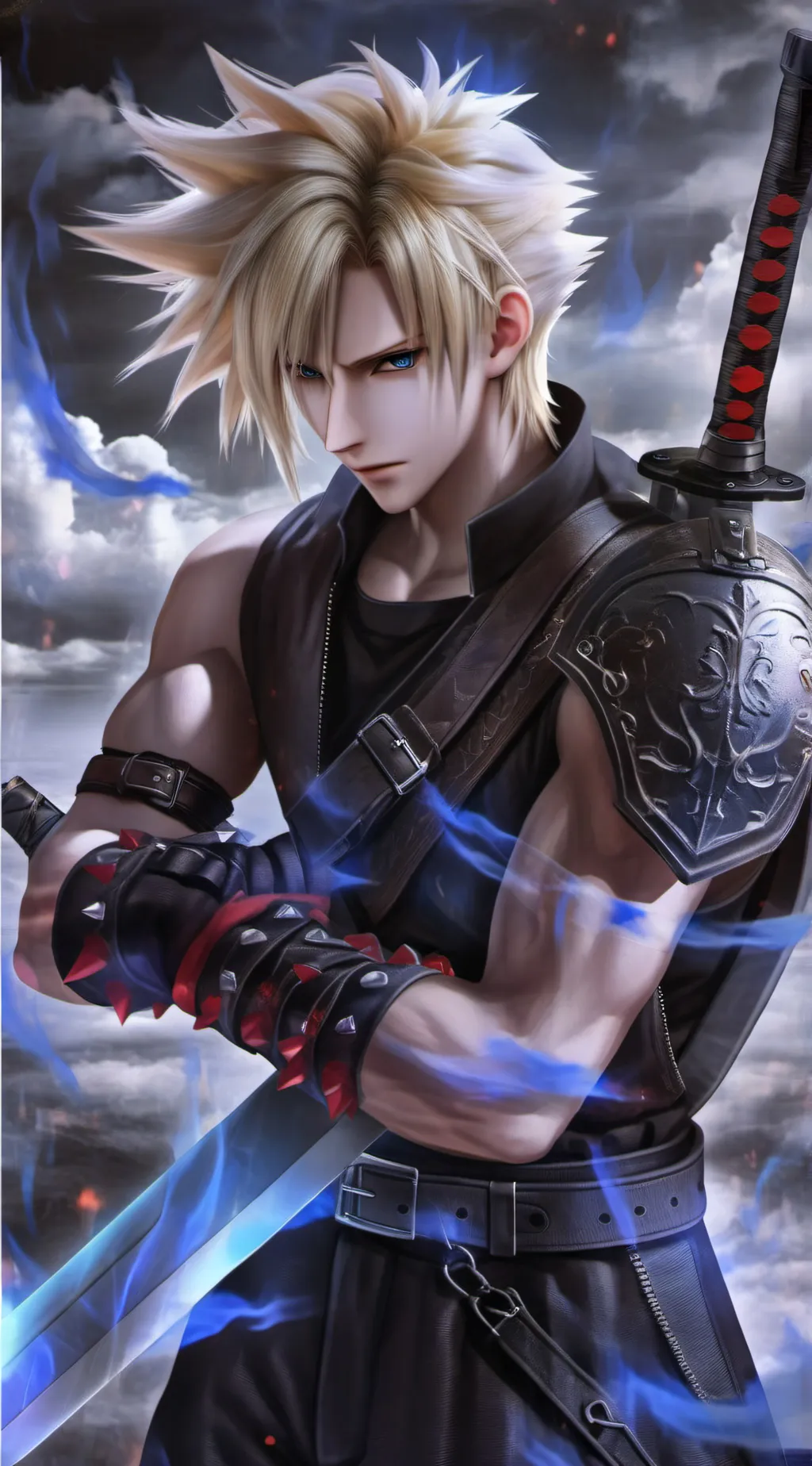 ai character: Cloud strife background