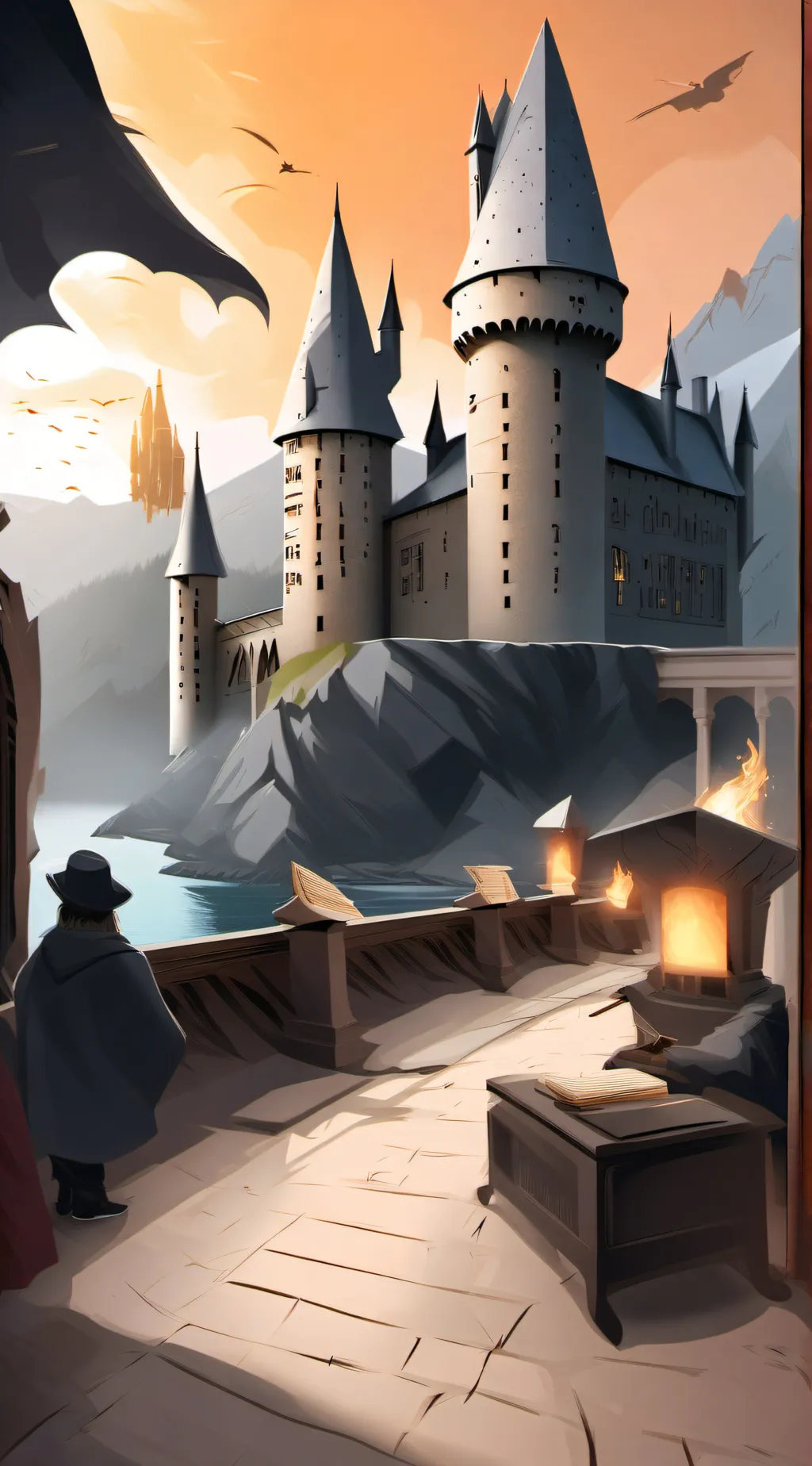 ai character: Hogwarts 3 background