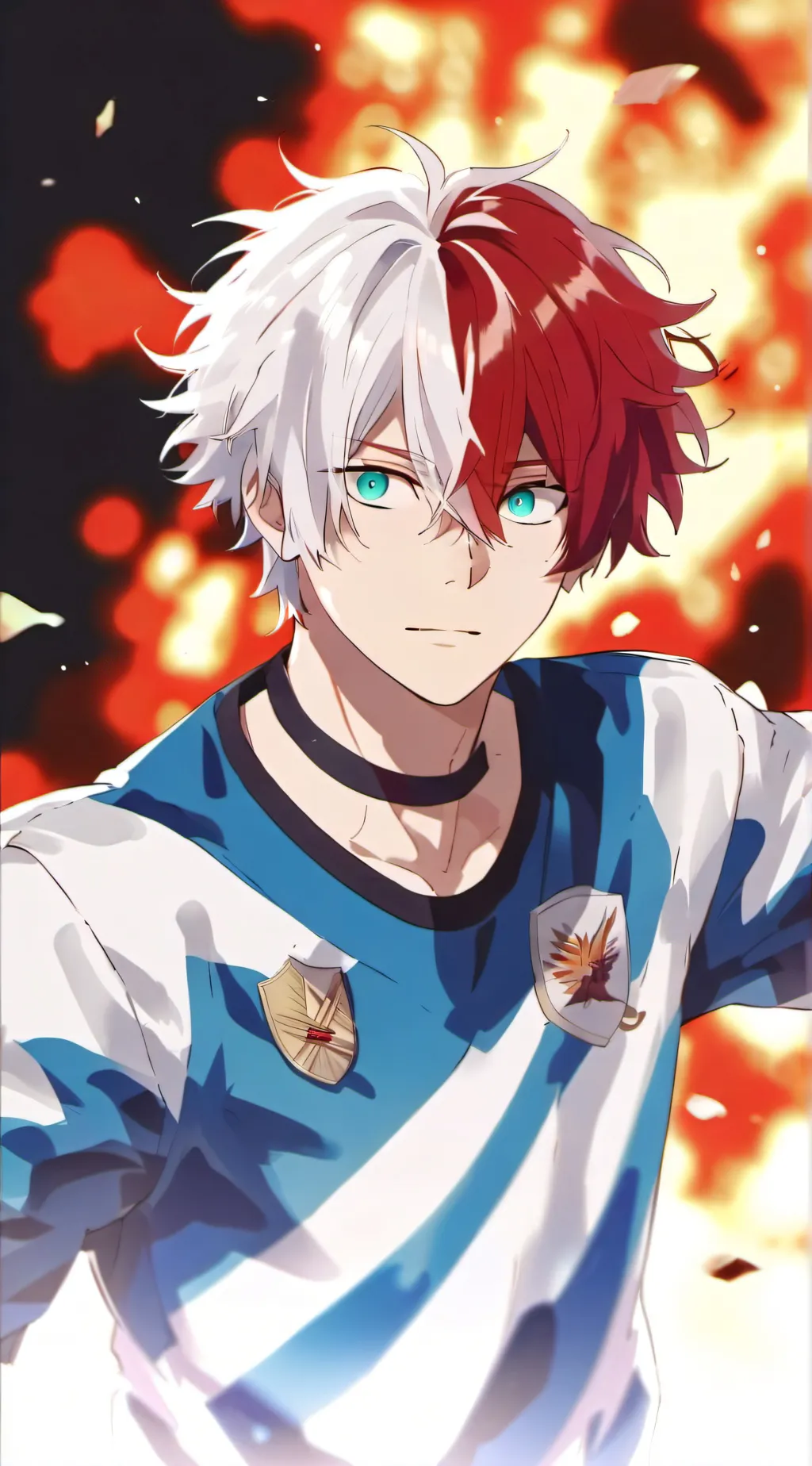 ai character: Shoto Todoroki  background