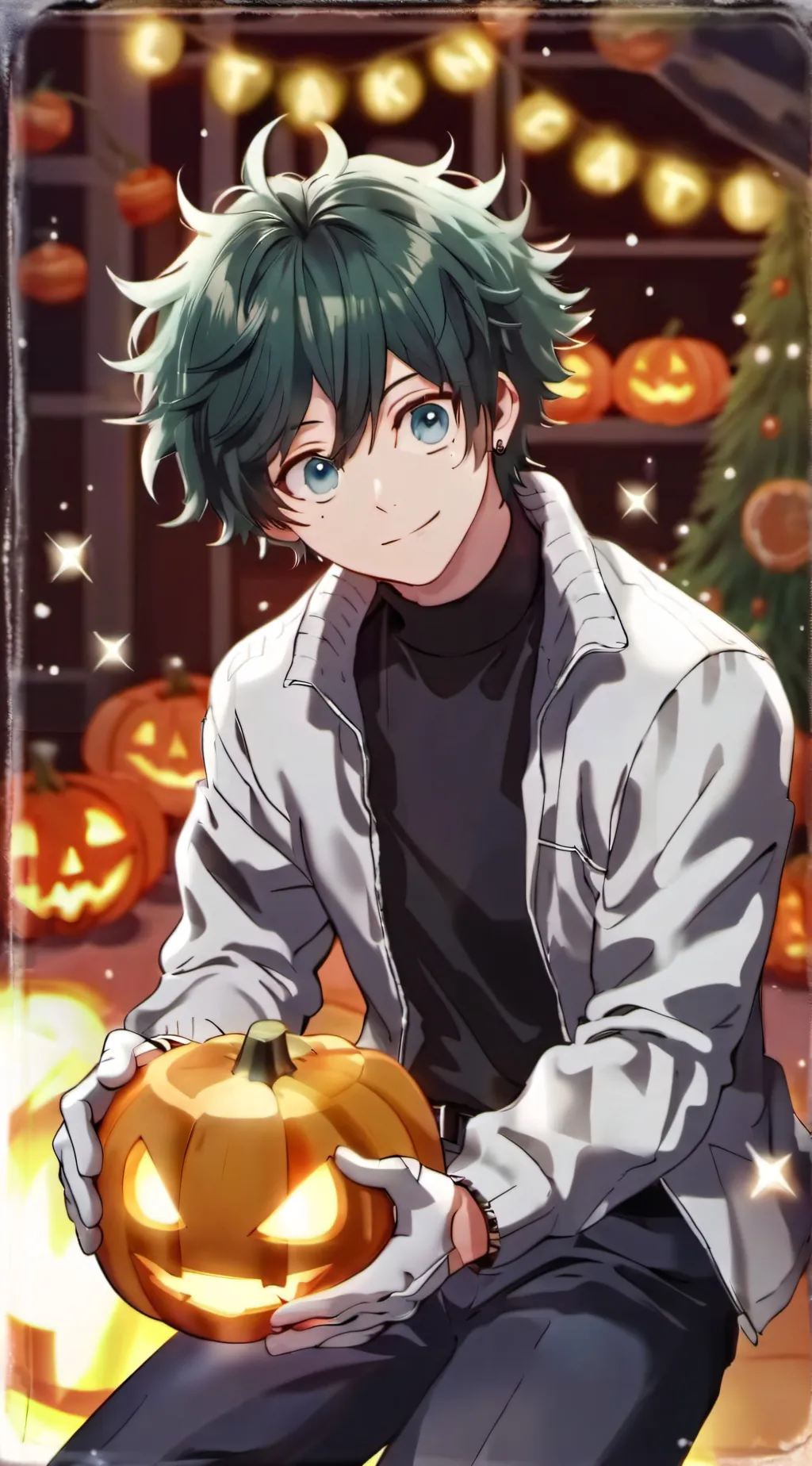 ai character: mha halloween  background