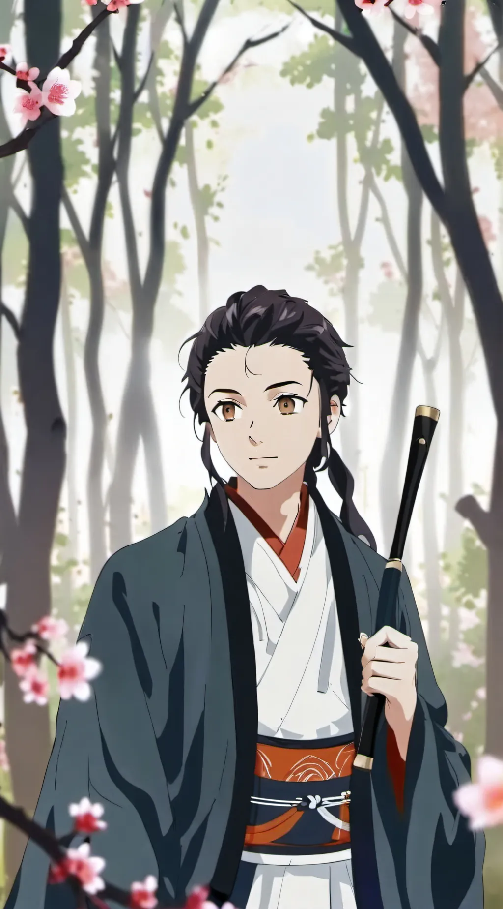 ai character: demon slayer trail background