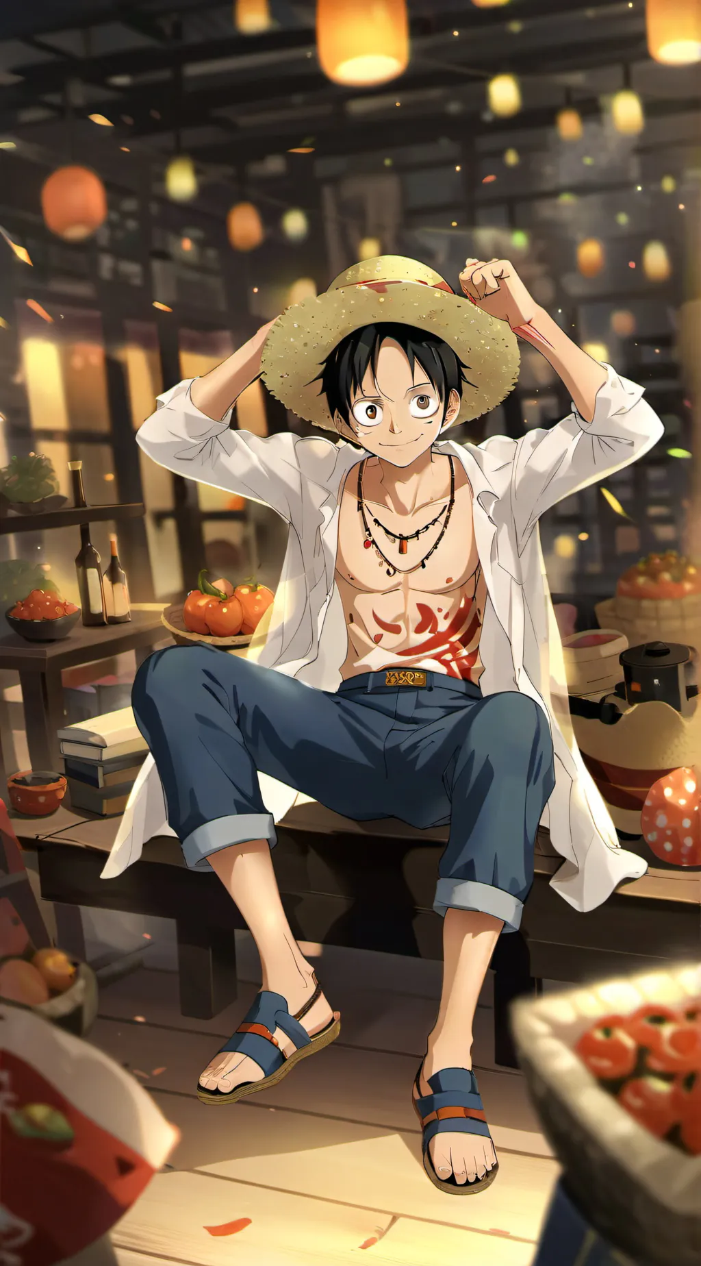 ai character: Luffy background