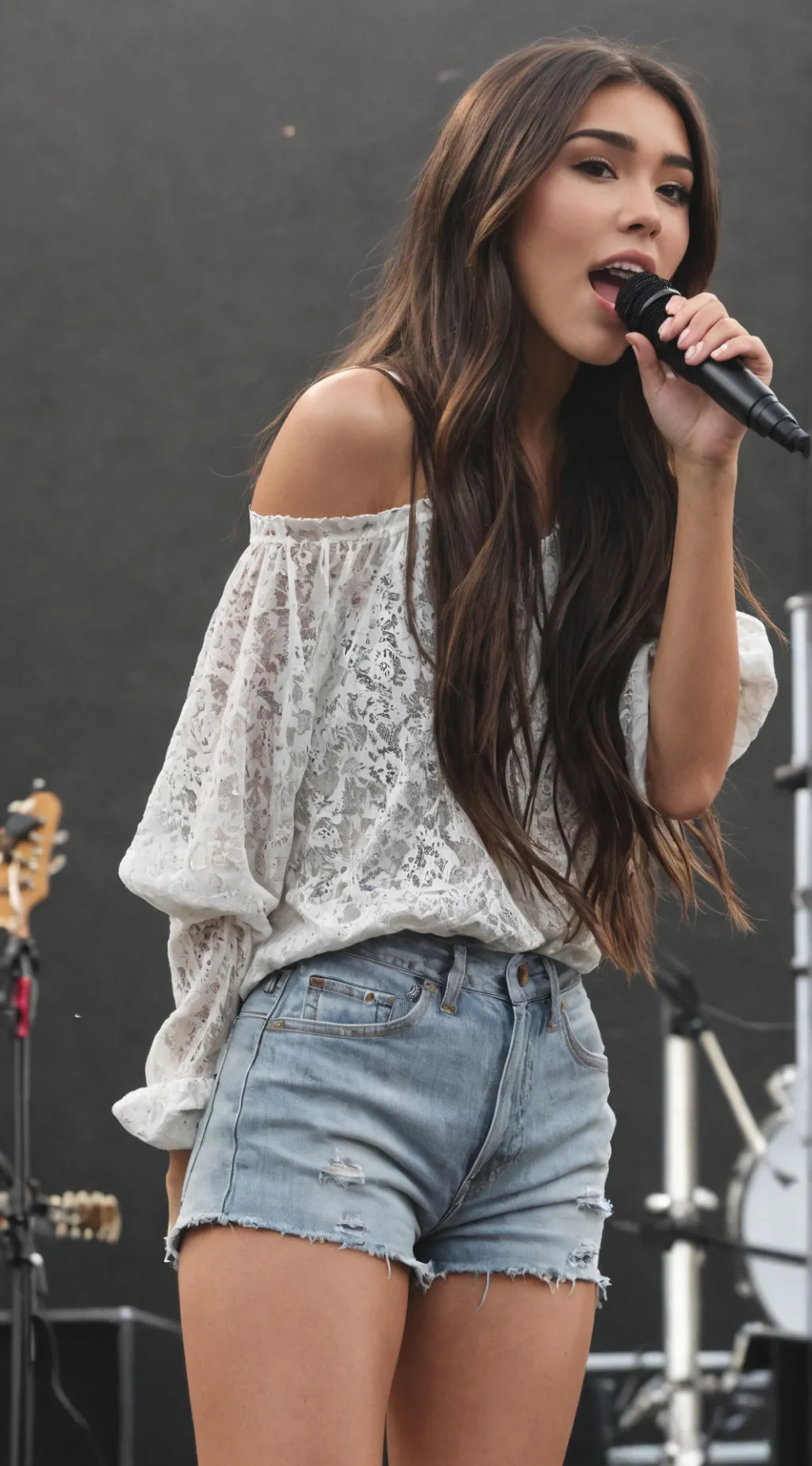 ai character: Madison Beer  background