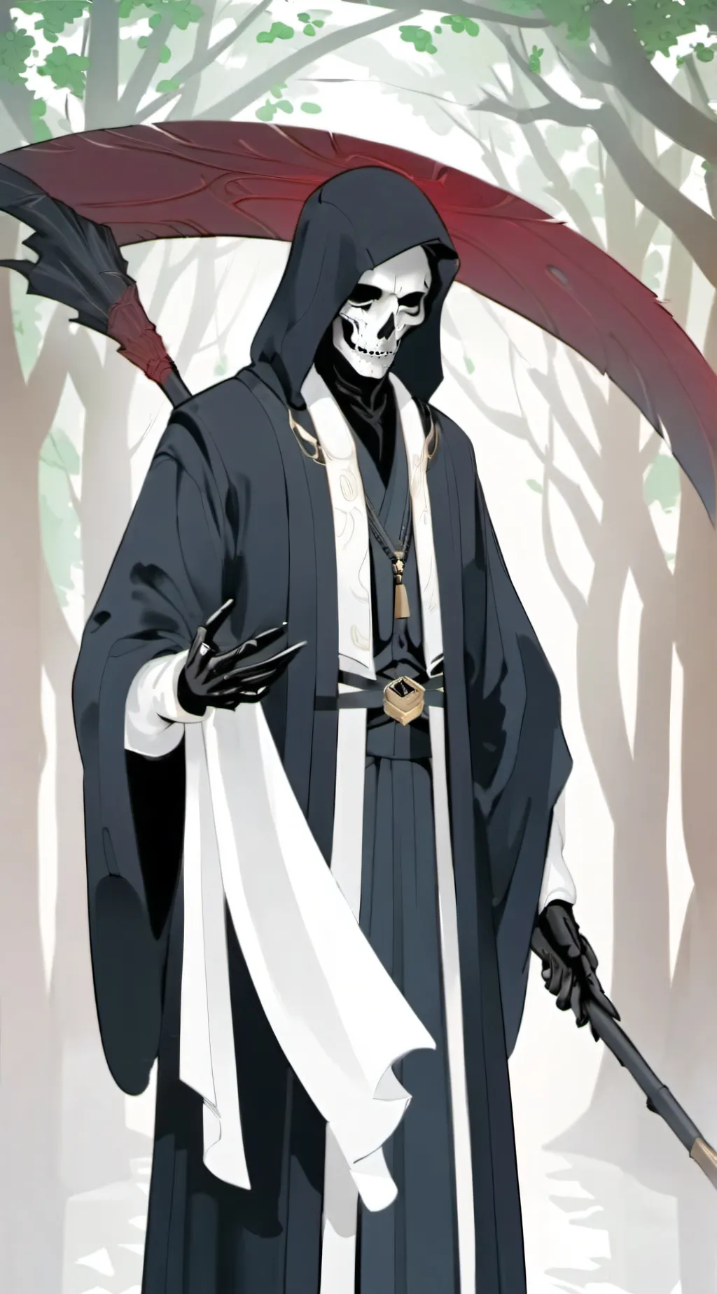 ai character: Grim Reaper  background