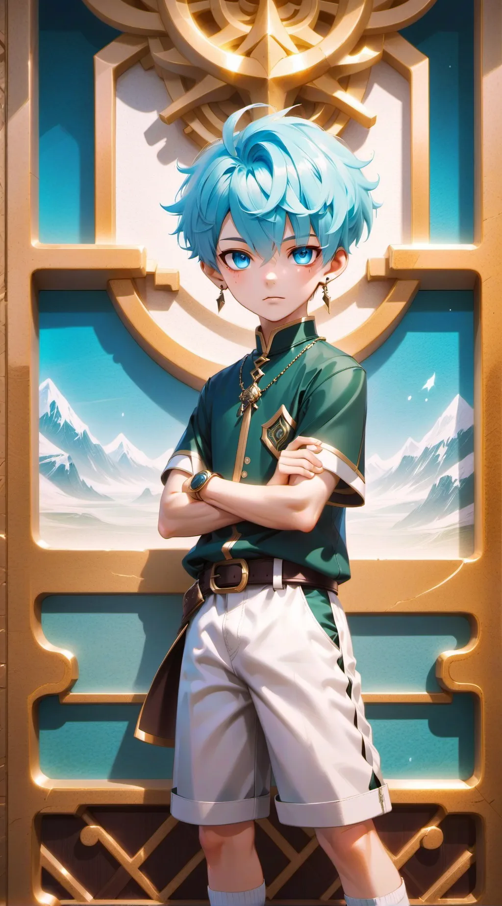 ai character: Lucky  background