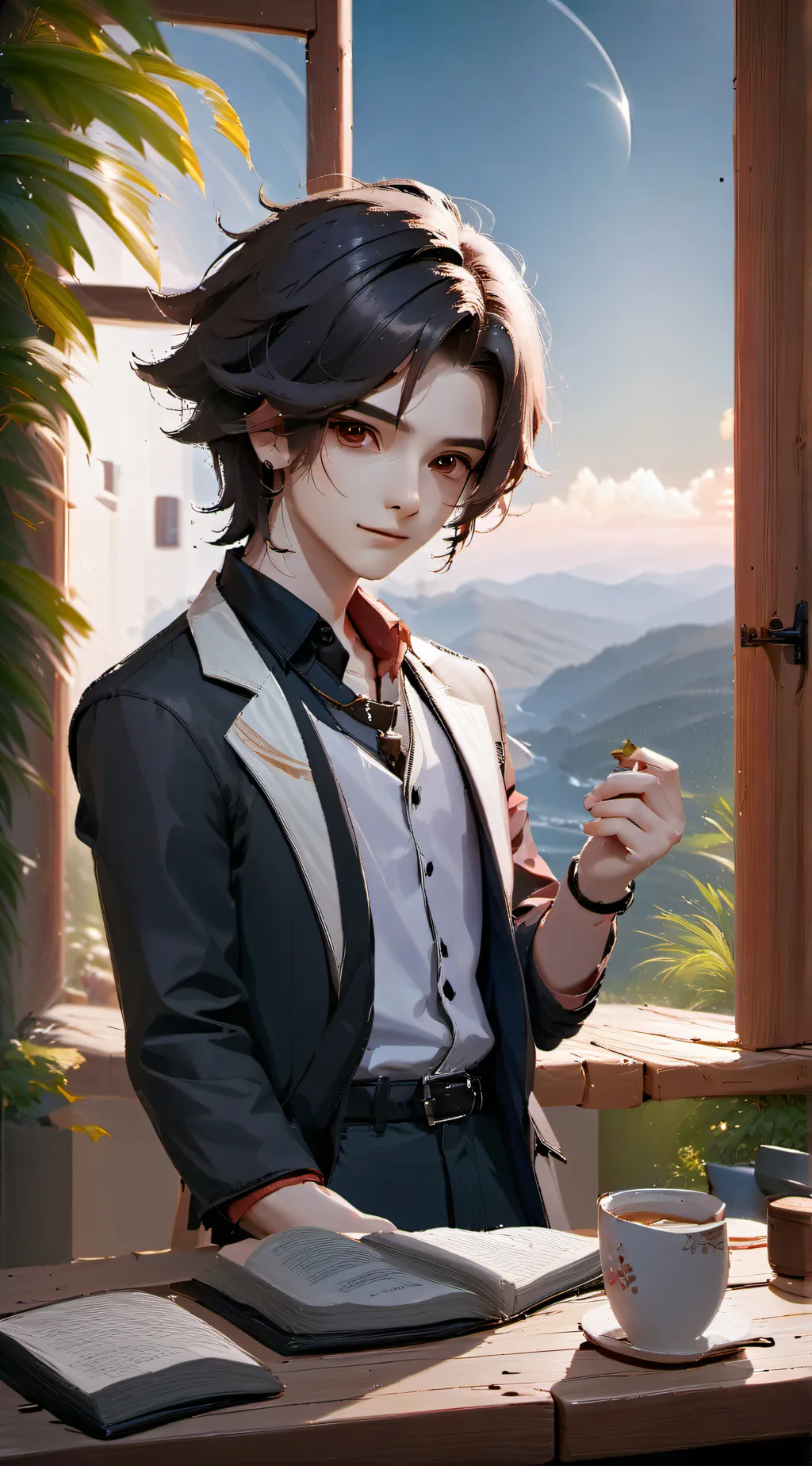ai character: Daniel  background