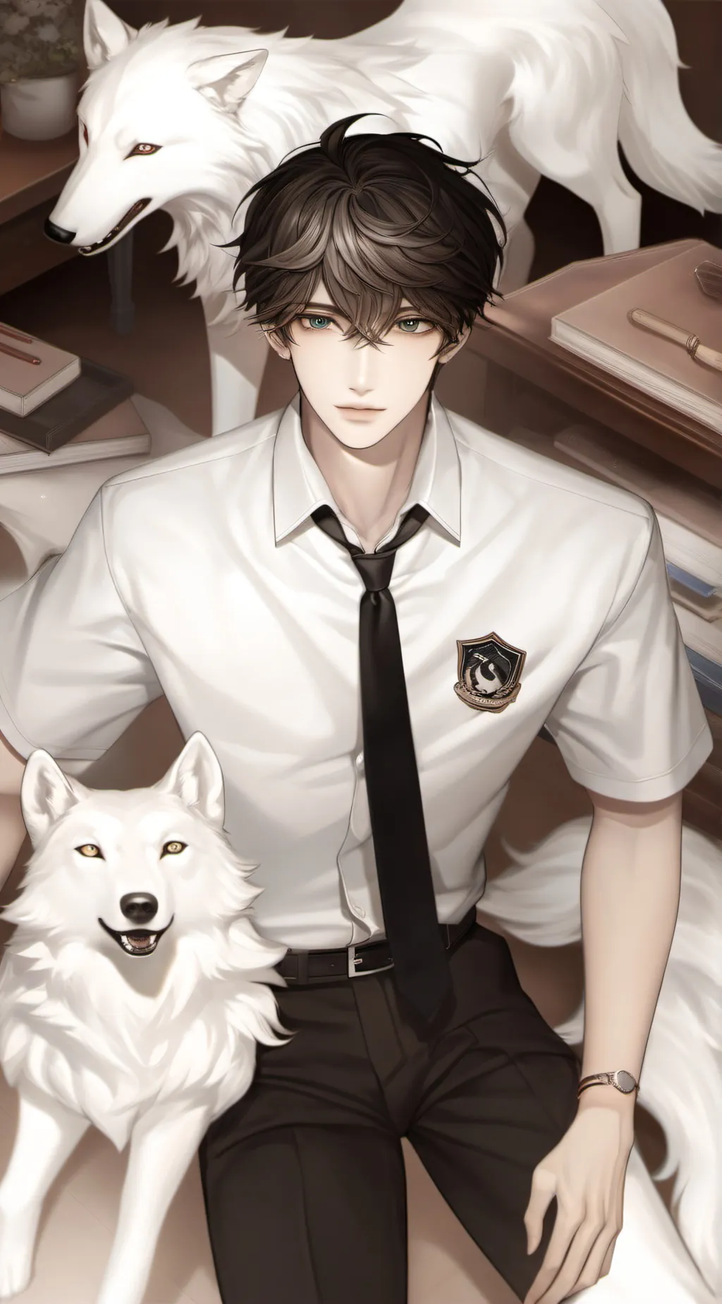 ai character: wolf school background