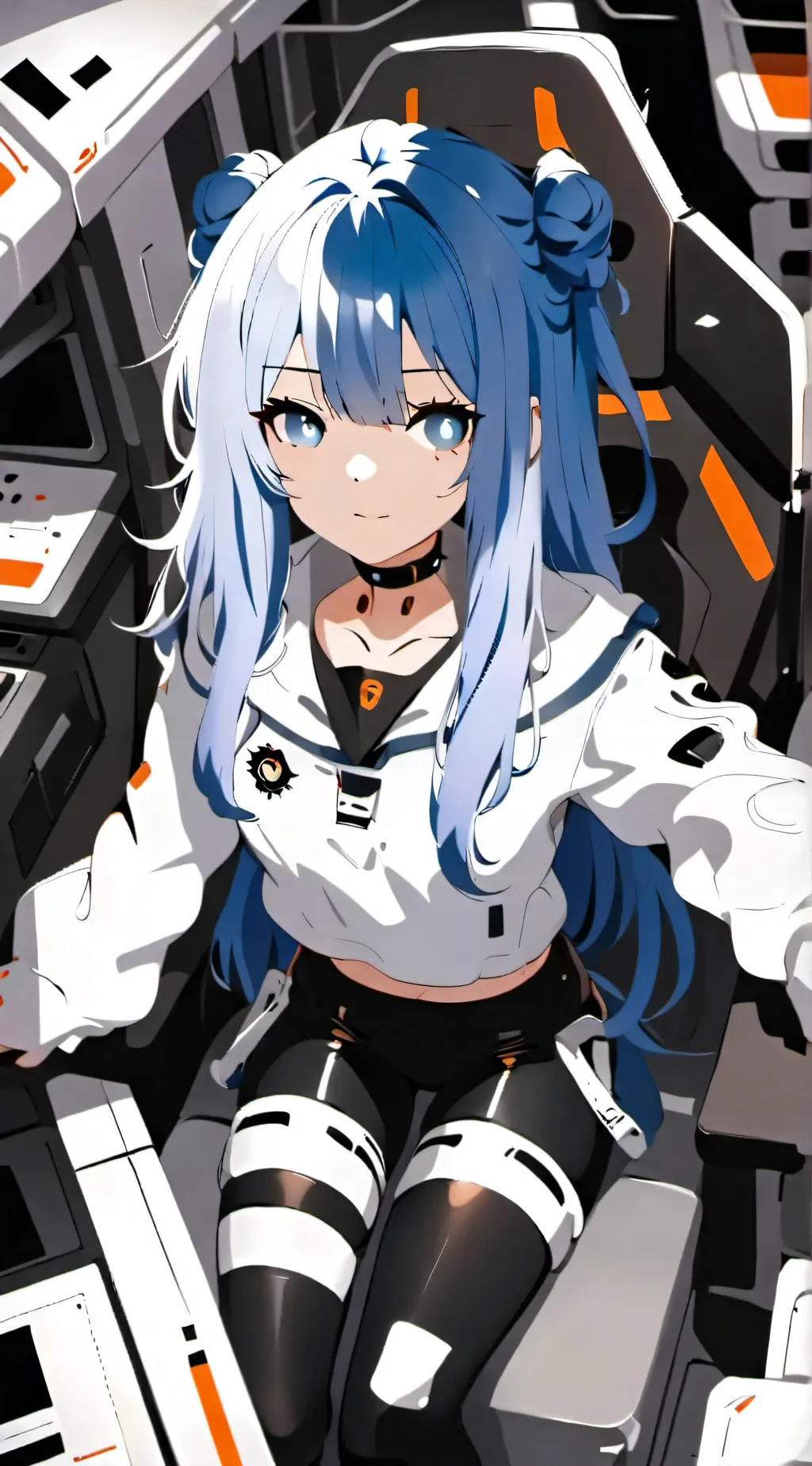 ai character: blue or ice background