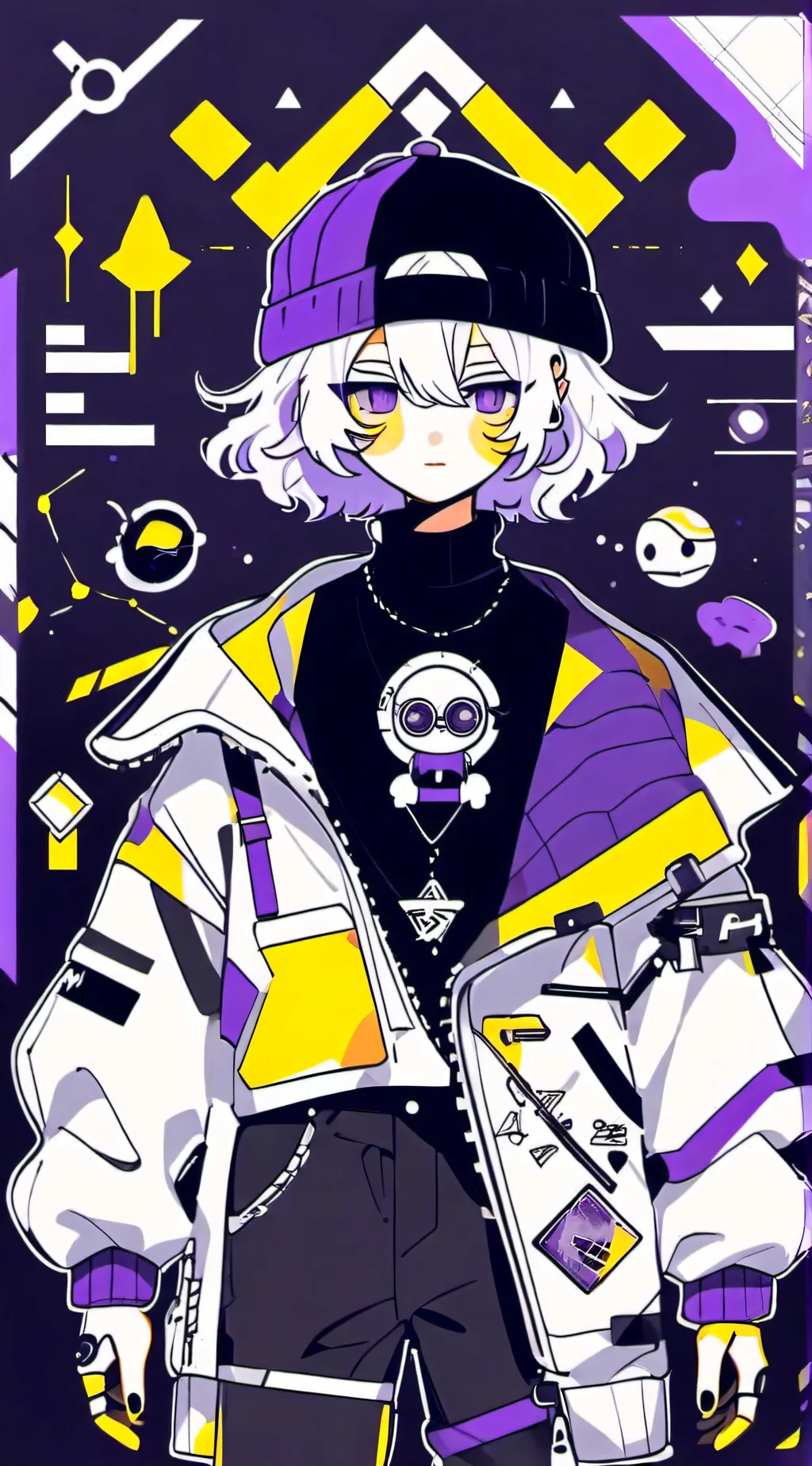 ai character: Uzi x n background