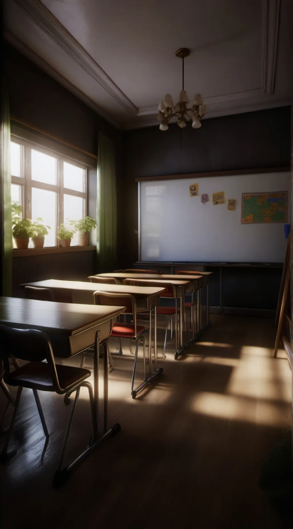 ai character: classroom  background