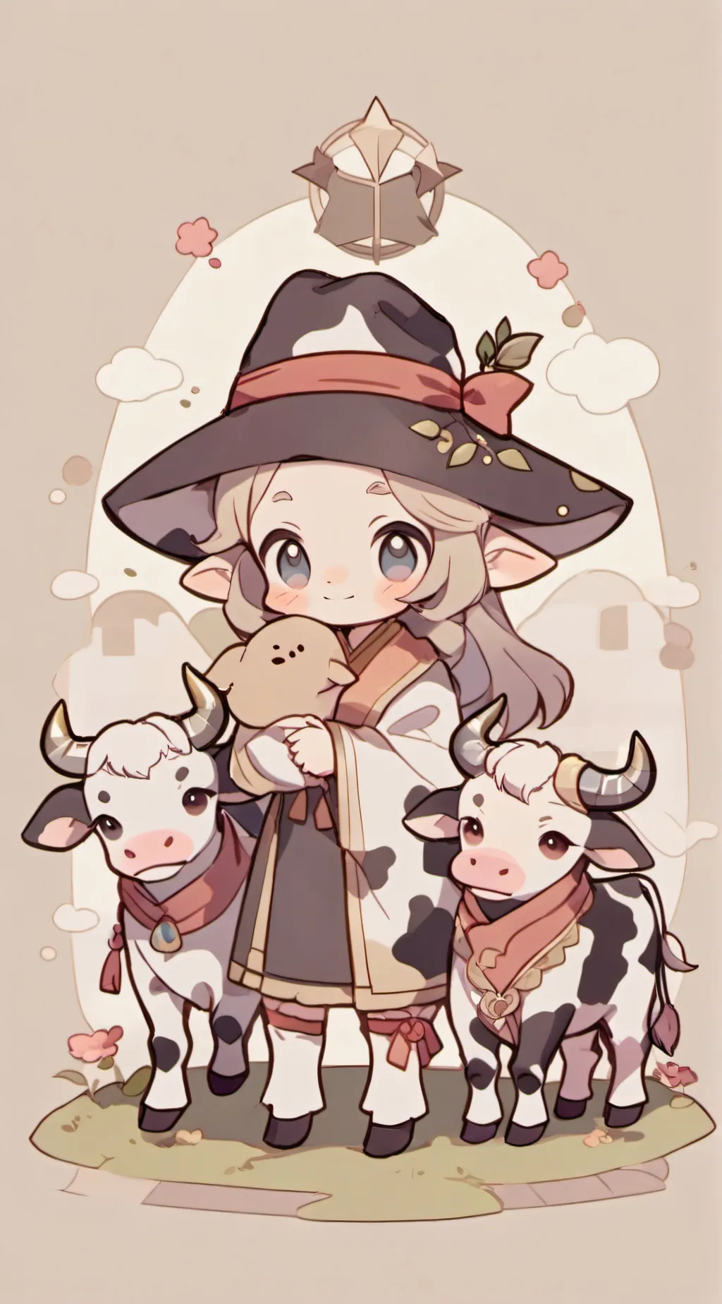 ai character: 𝓑elle background