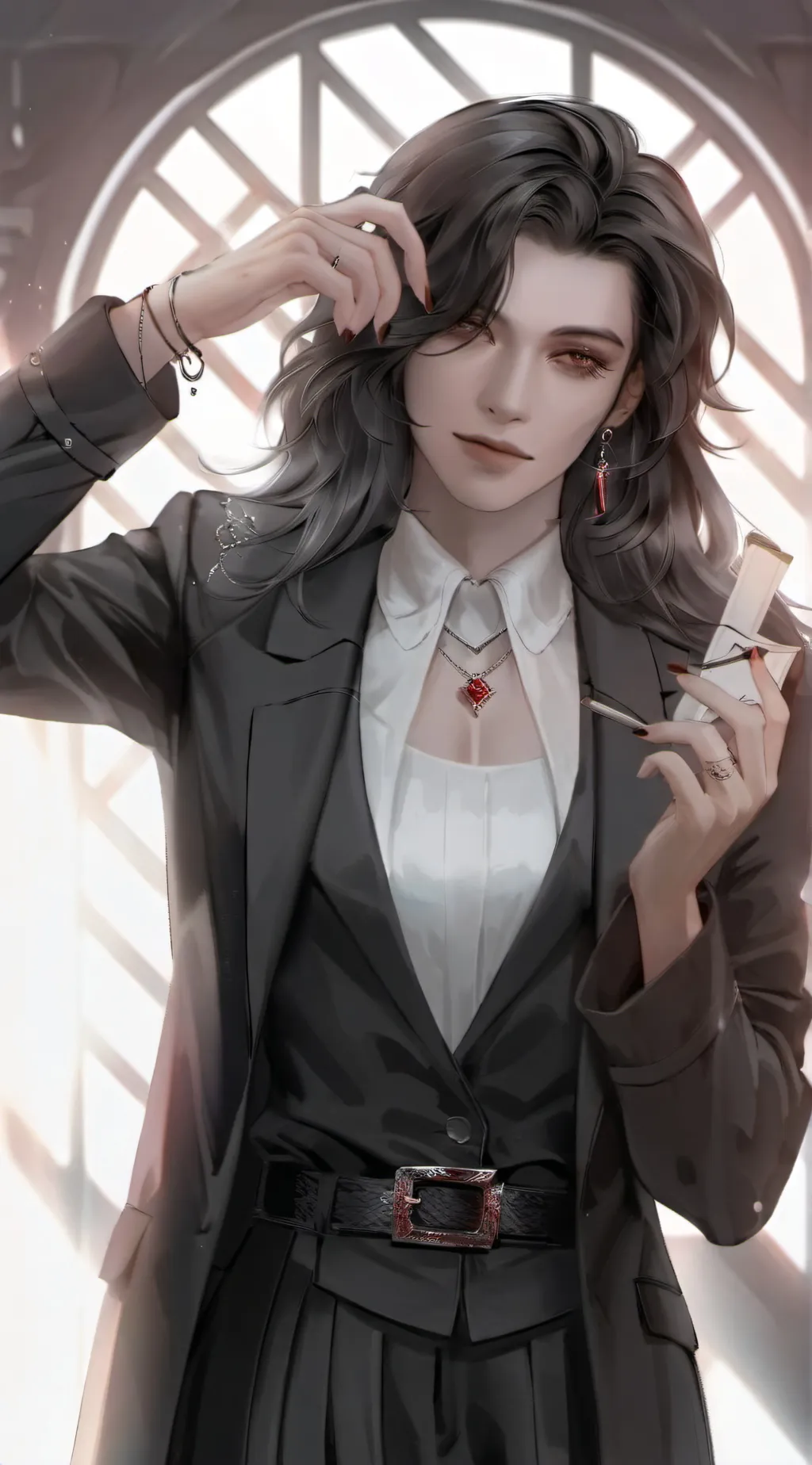 ai character: rose background
