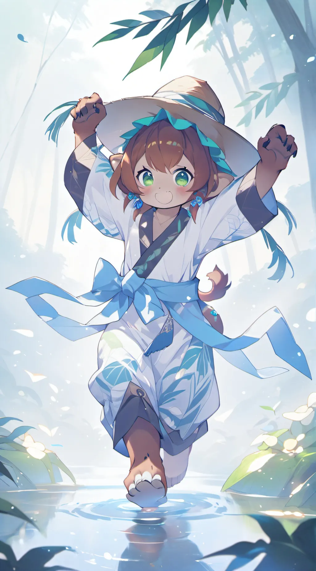 ai character: Hh goes in a pst background