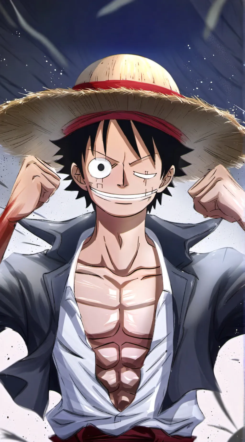 ai character: Monkey D Luffy background