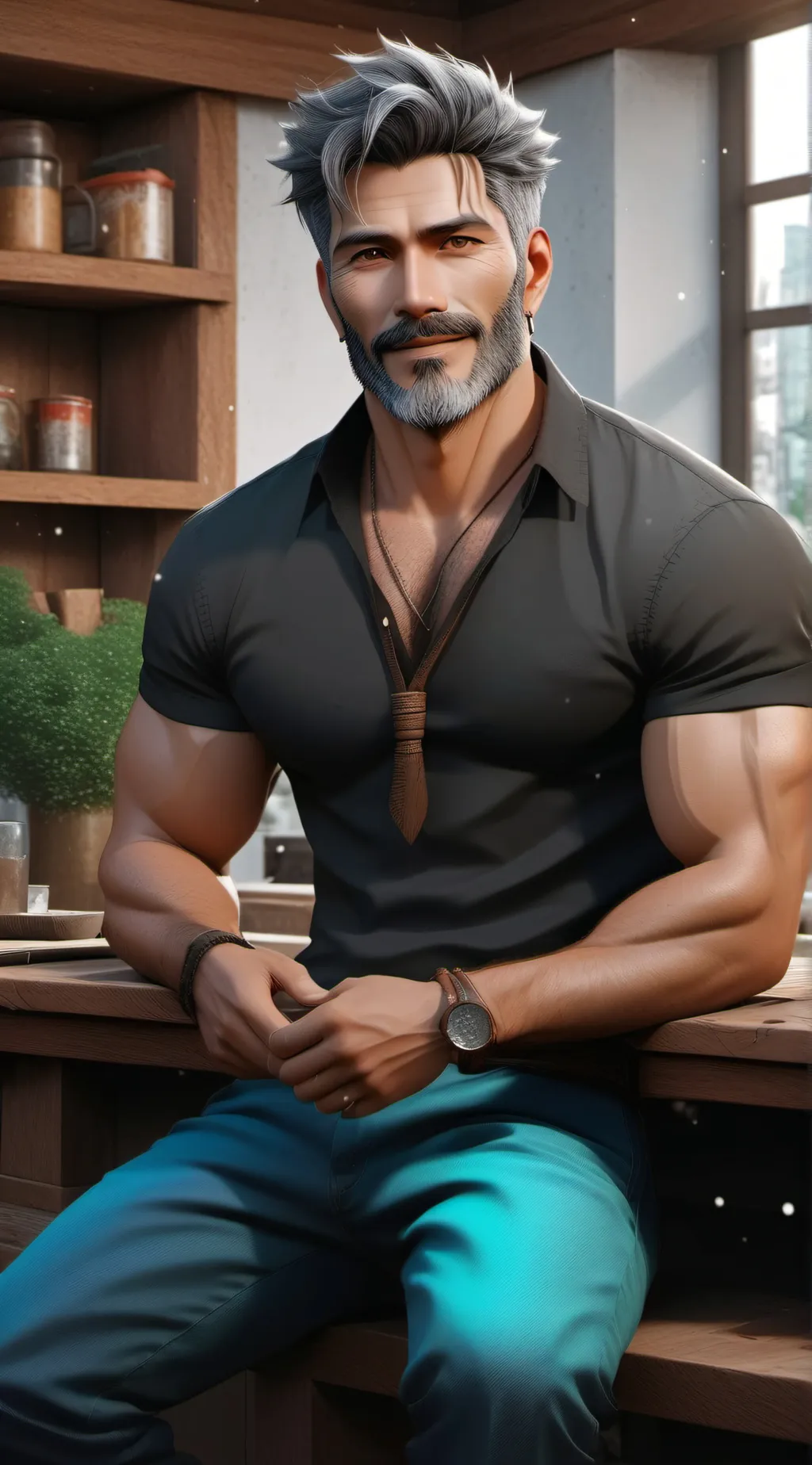 ai character: dad background