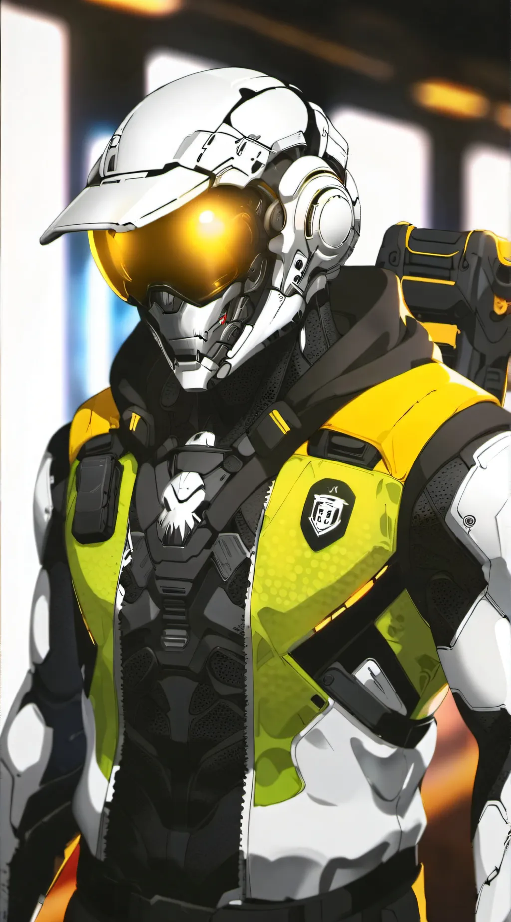 ai character: Hacked C. P. C. D. background