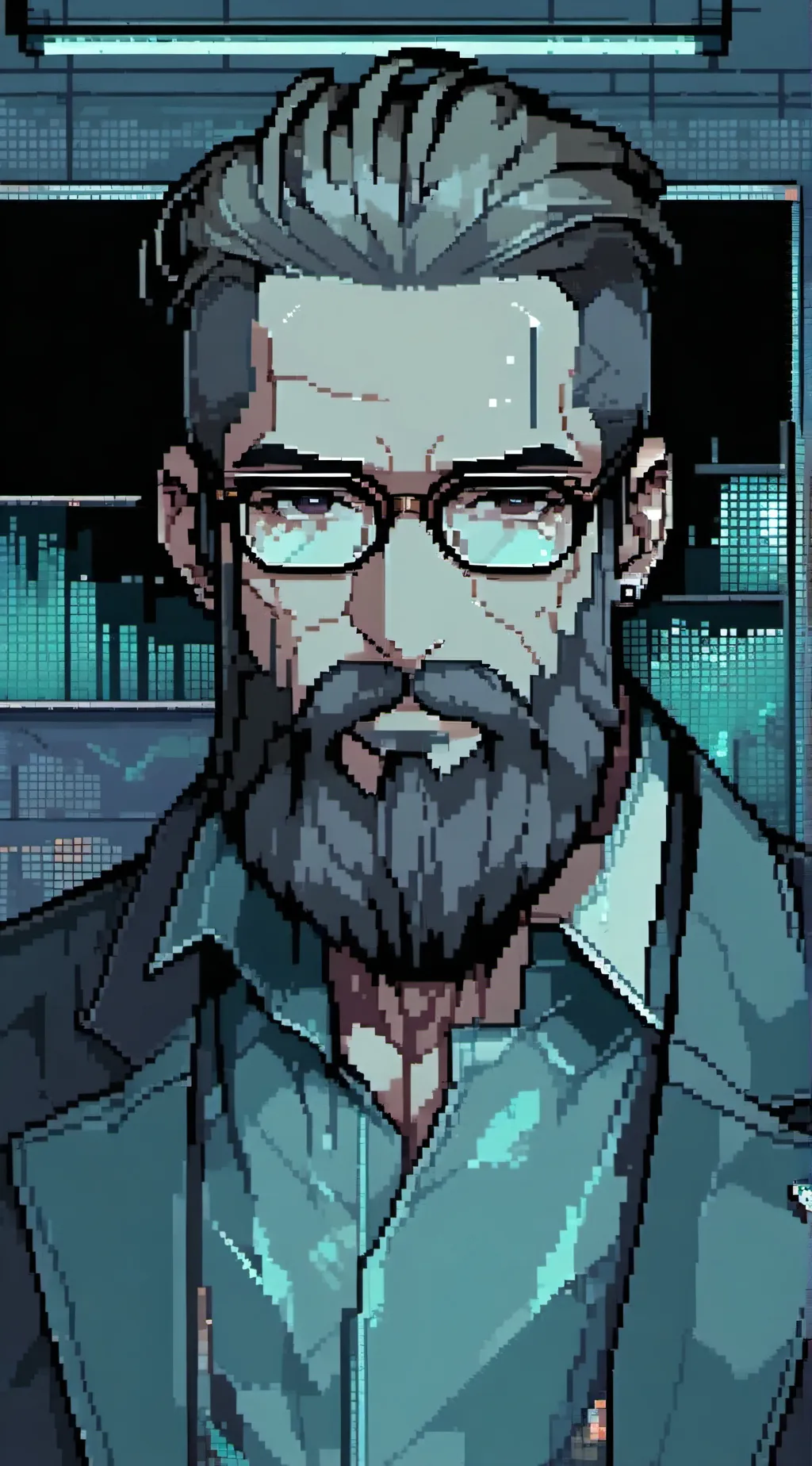 ai character: Bruce Brown  background