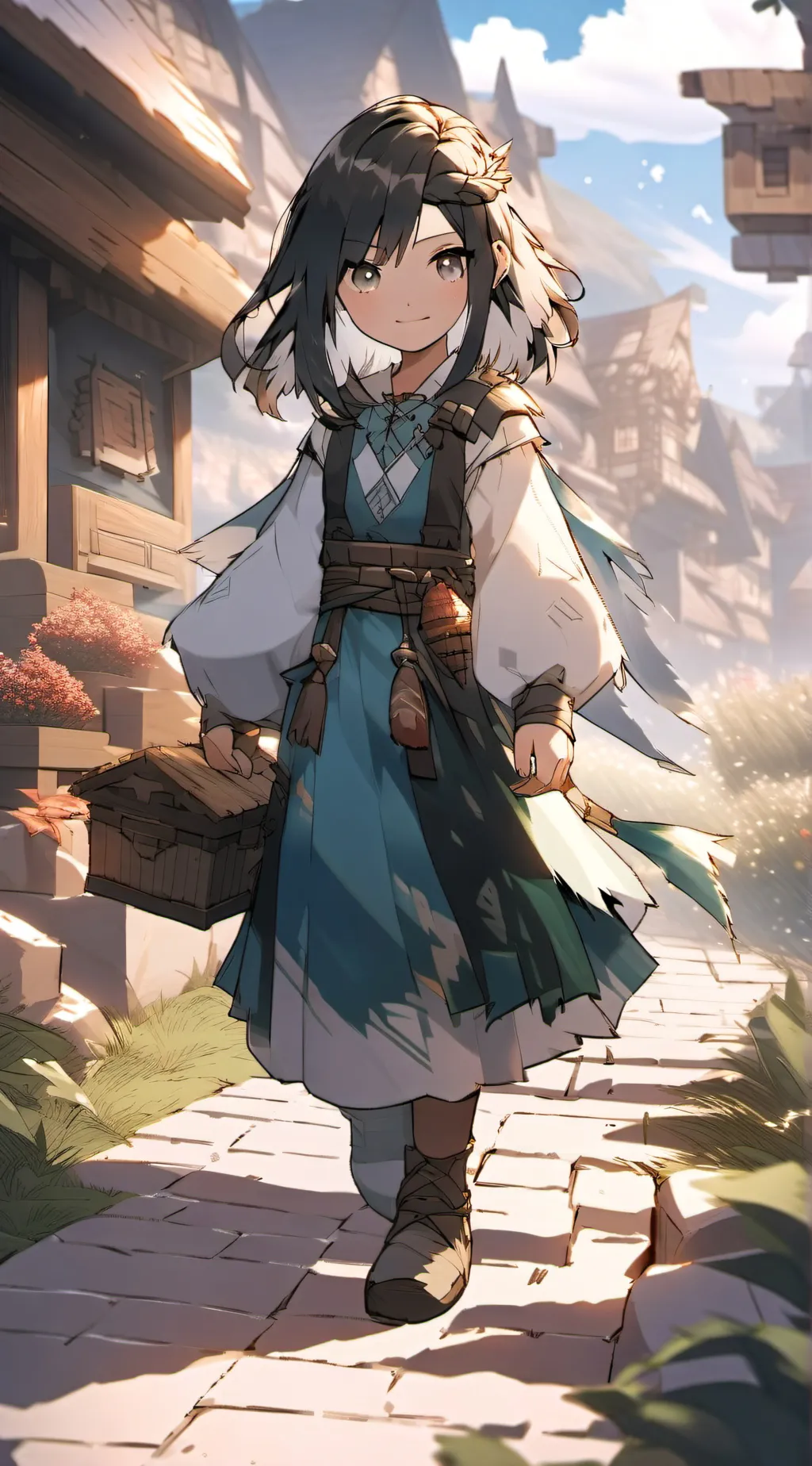 ai character: emrald background