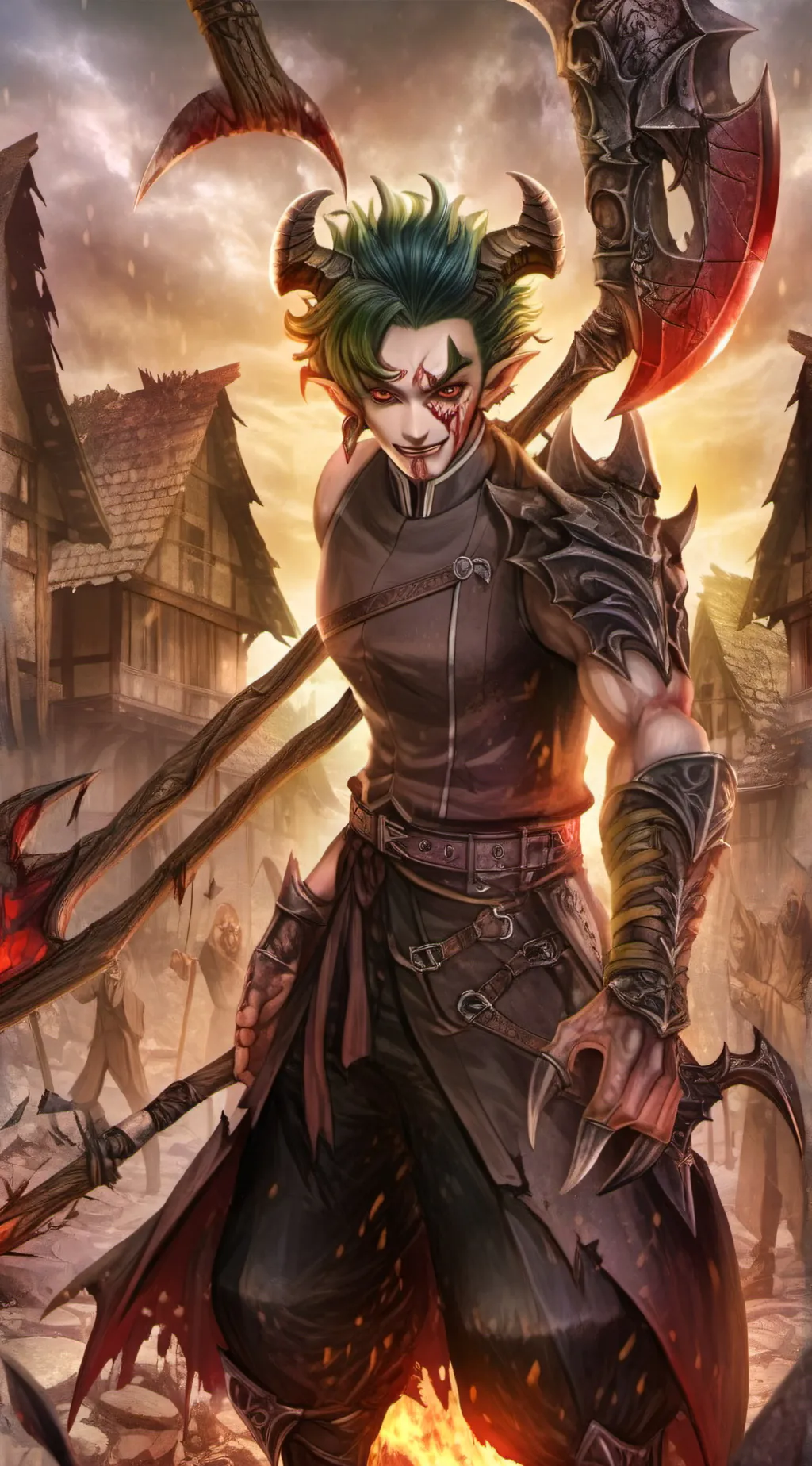ai character: demon[demon slayer background