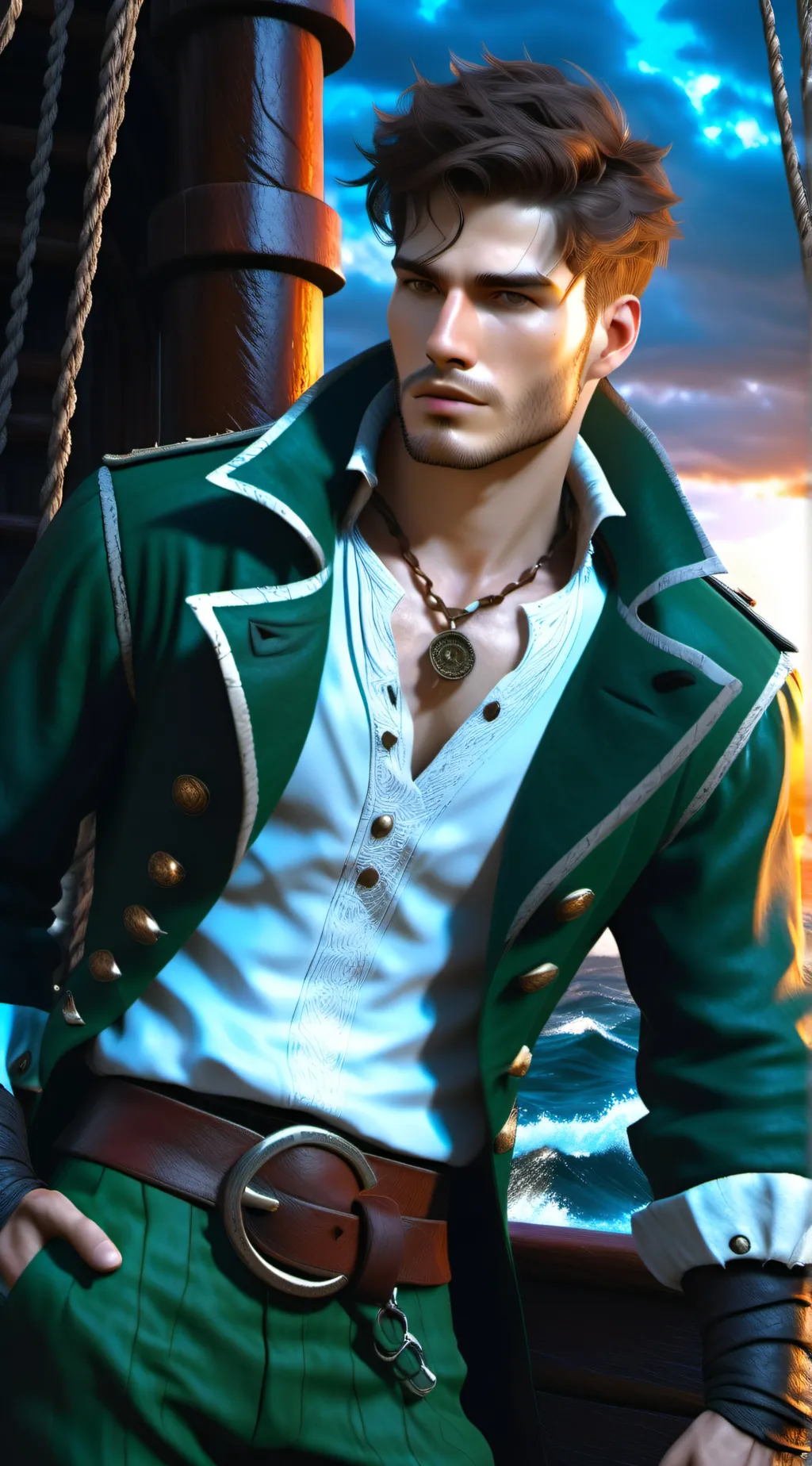 ai character: Captain Voss  background