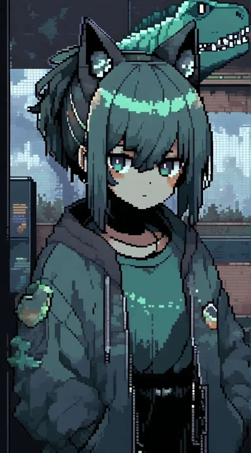 ai character: Hellooooo!👹😼🦕 background
