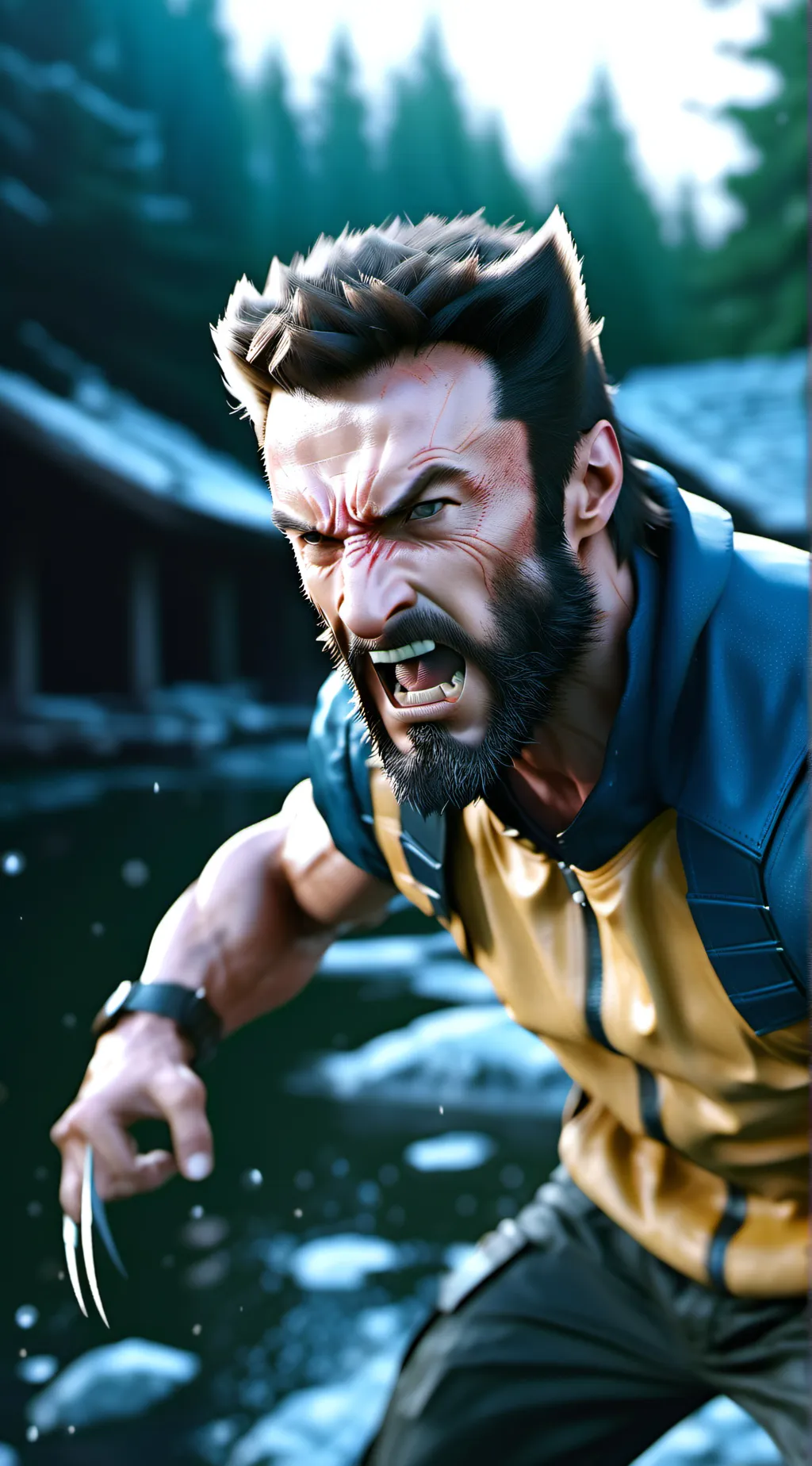 ai character: wolverine  background