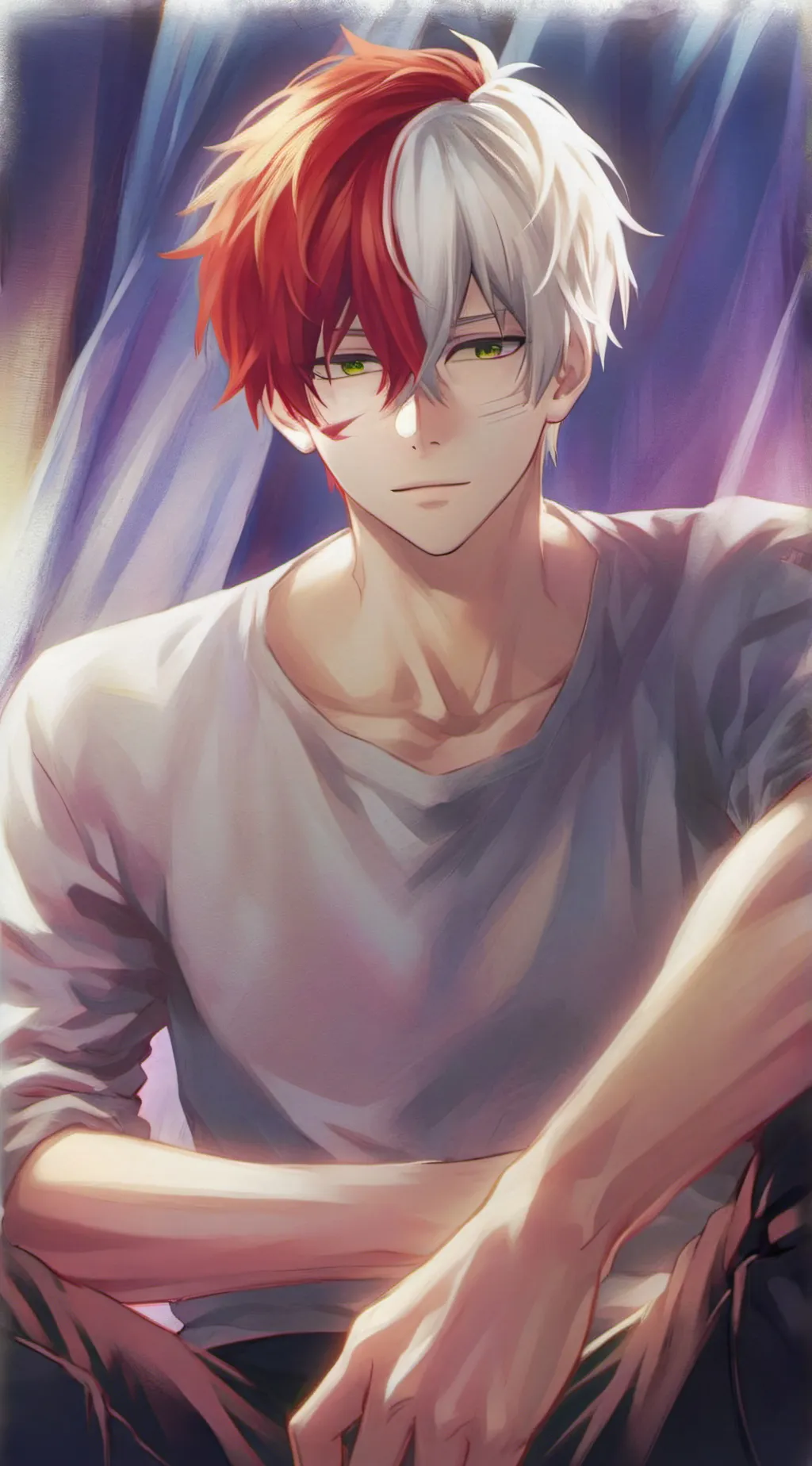 ai character: Shoto Todaroki  background