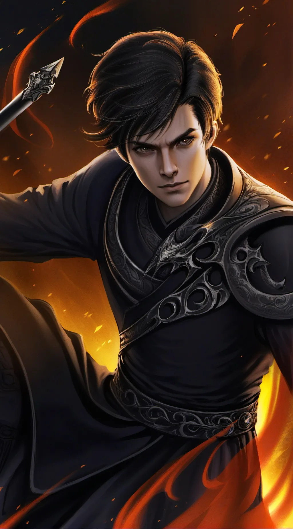 ai character: Nick demon prince background